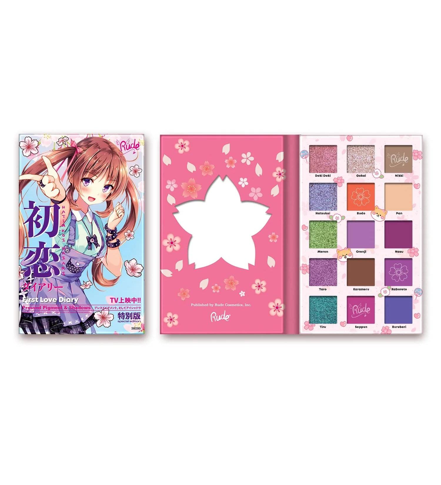 RUDE Manga Collection Pressed Pigments & Shadows - First Love Diary