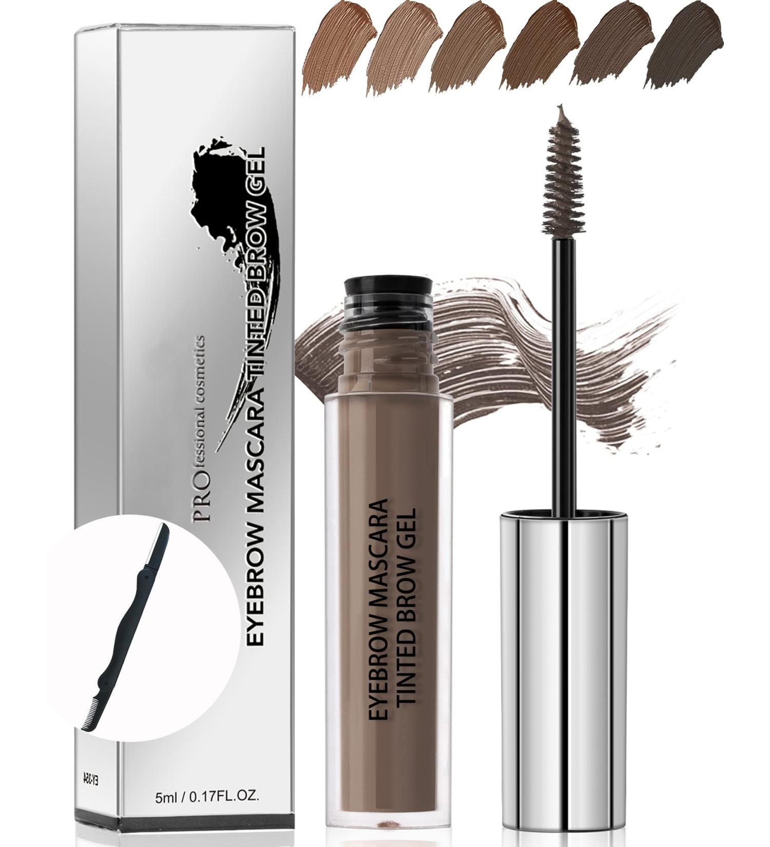 Lestpola Waterresistant longlasting smudgeproof liquid eyebrow mascara tinted eyebrow gel volumizing strengthening eyebrow mascara with eyebrow shaving brush 05 taupe - Buy Online on GoSupps.com