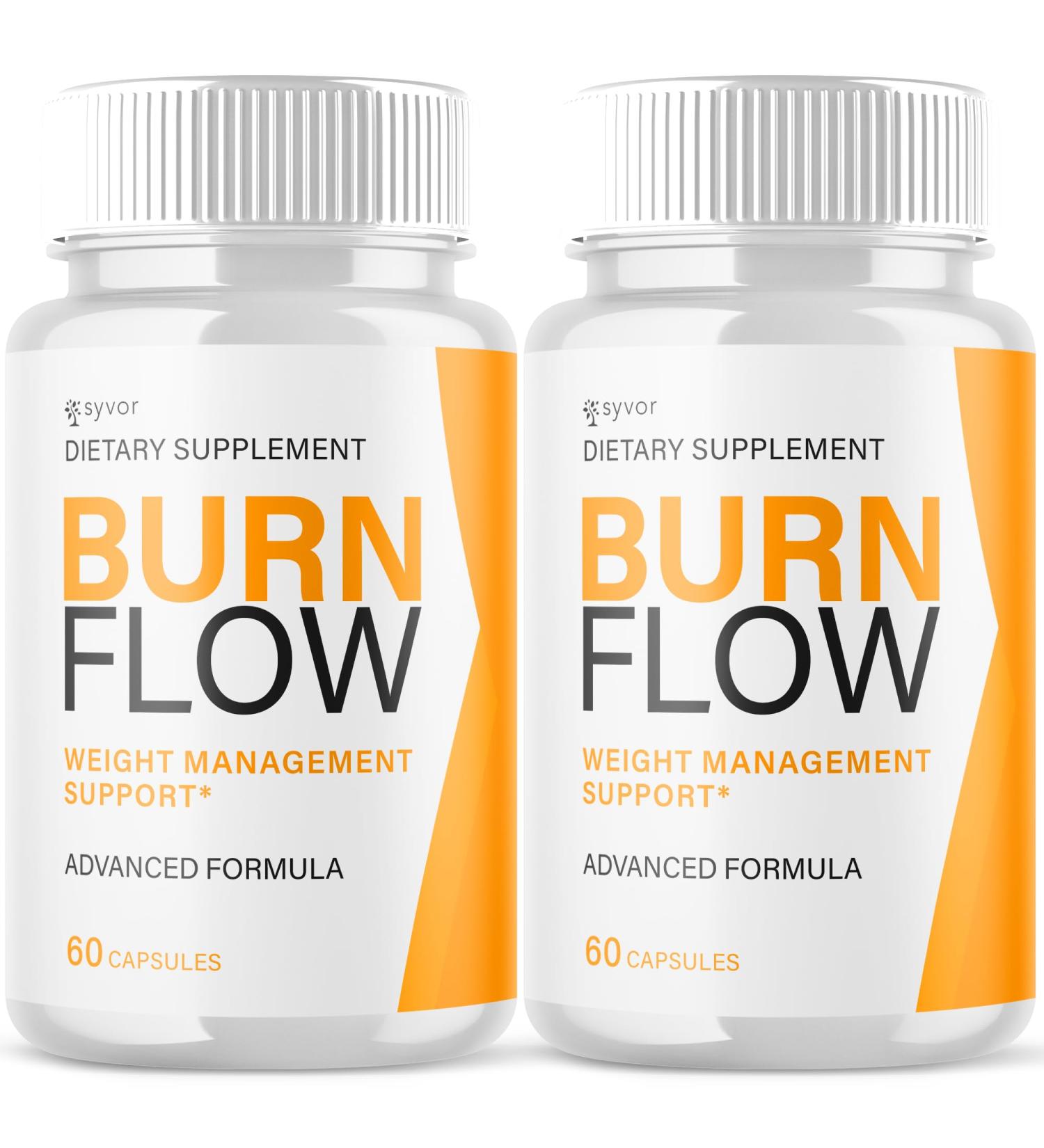 (2 Pack) Burn Flow Capsules Official BurnFlow Support Pills with All Natural Ingredients Advanced Formula Supplement for Overall Health & Wellness with Max Strength Premium Vitamins (120 Capsules) - Buy Online on GoSupps.com