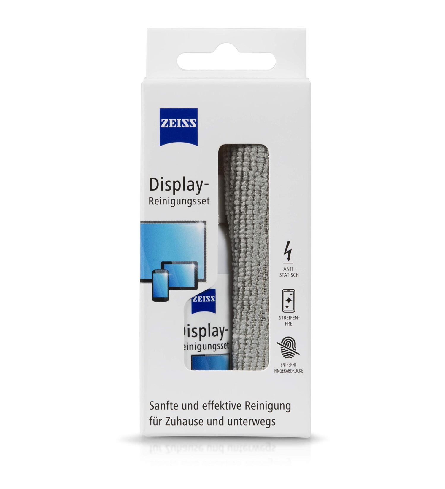 Zeiss Display Cleaning Spray 120ml - Alcohol-Free Antistatic with Microfiber Cloth for Safe Optical Surface Cleaning | 606243 (1 Pack) - Buy Online on GoSupps.com