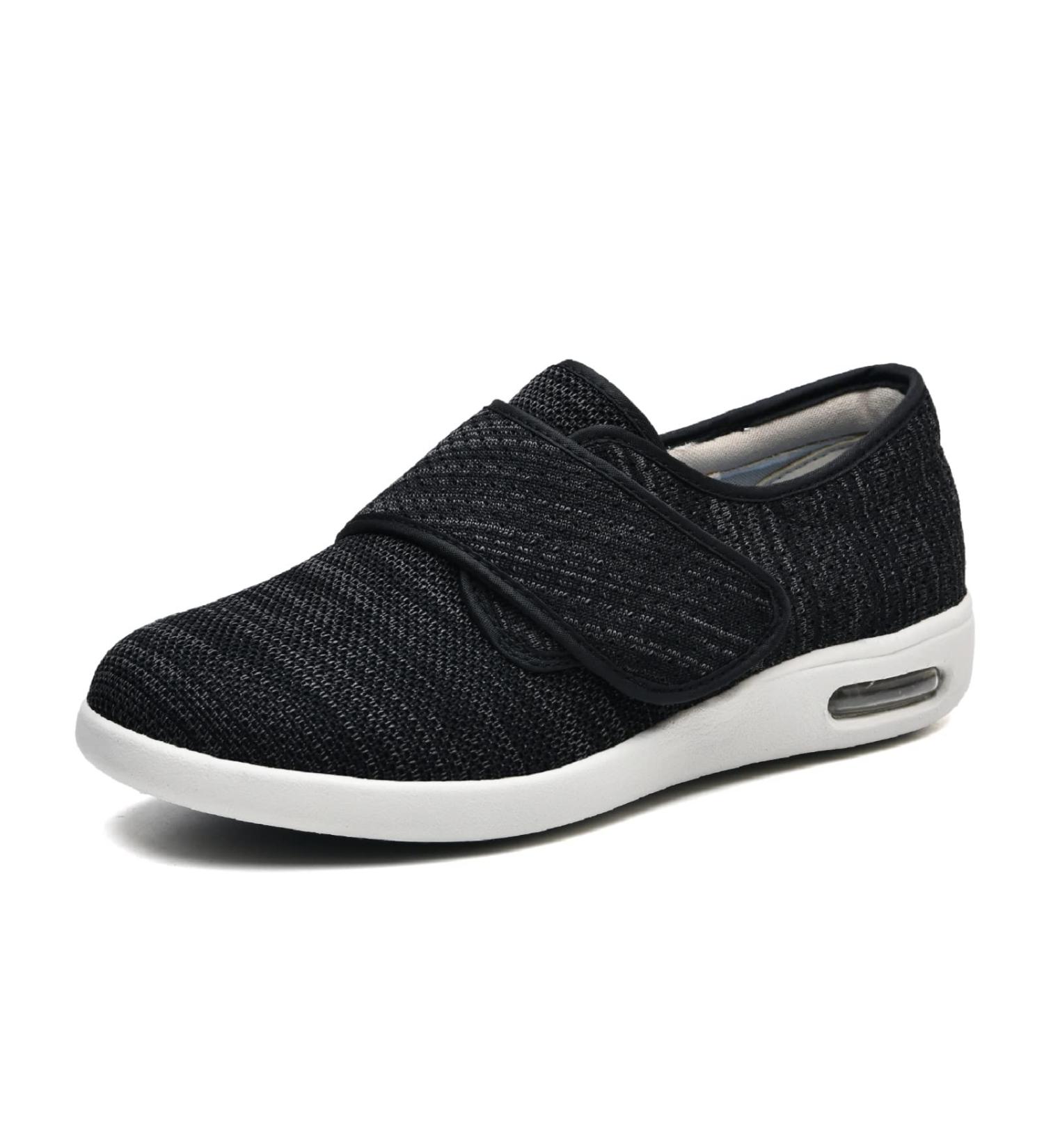 ZGDG Women's Diabetic Shoes | Wide Width Adjustable Closure for Edema Swollen Feet Plantar Fasciitis Arthritis | Size 8 Black Gray - Buy Online on GoSupps.com