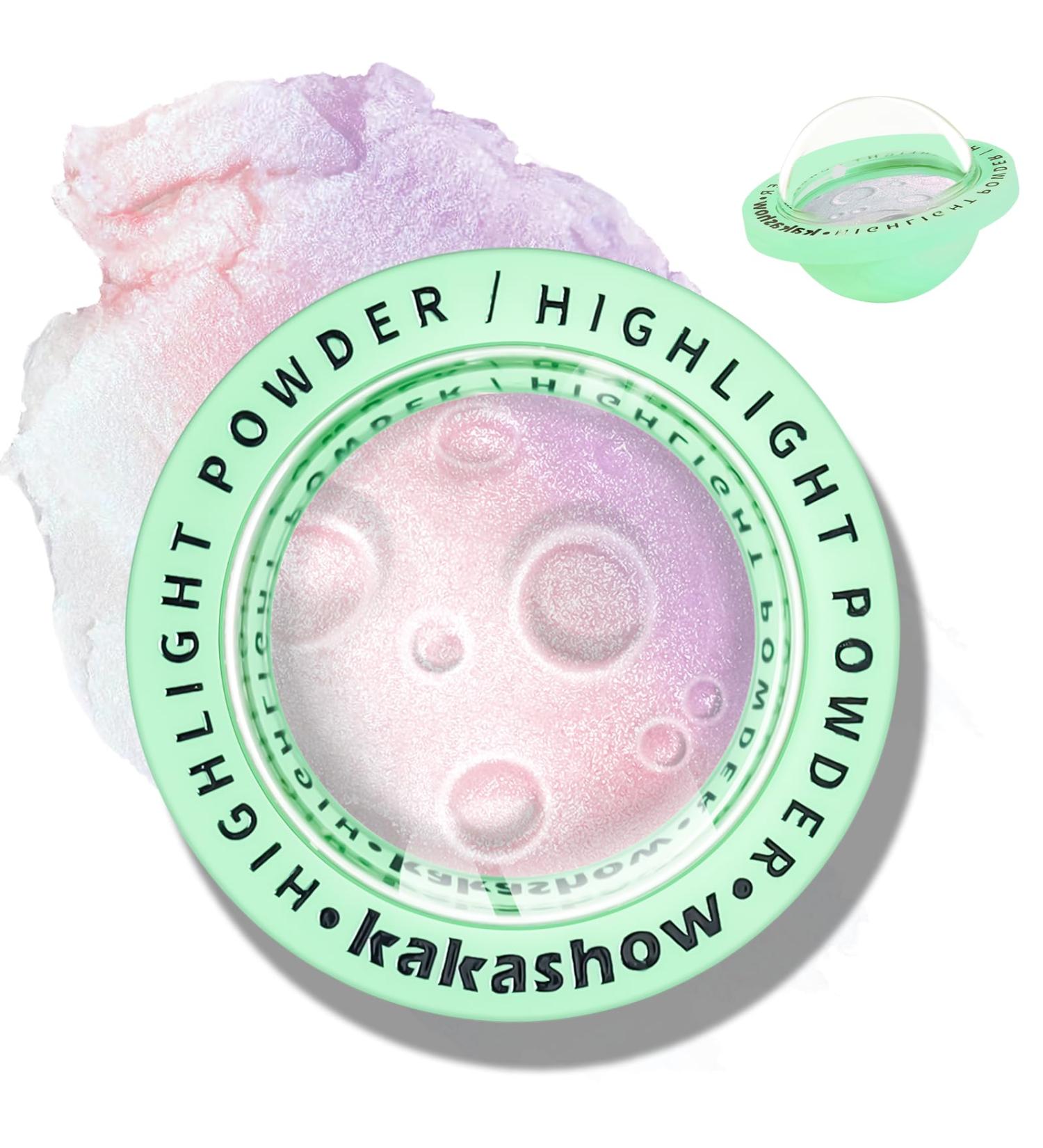 Face Highlighter Palette - Shimmer Lunar Glow Makeup for Cheeks & Eyes | Holographic Multichrome Illuminator - Buy Online on GoSupps.com