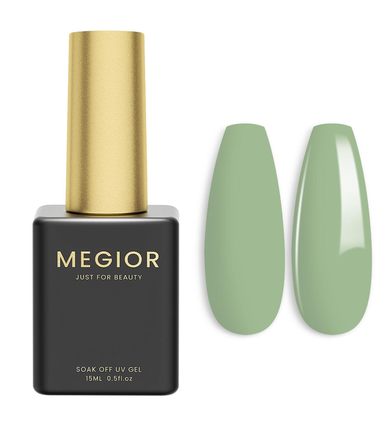 MEGIOR Eucalyptus Green Gel Nail Polish 15ml Green Gel Polish 1PCS Soak Off UV LED Nail Gel Polish for Nail Art Manicure Salon DIY Home for Women Girls Nails - Buy Online on GoSupps.com