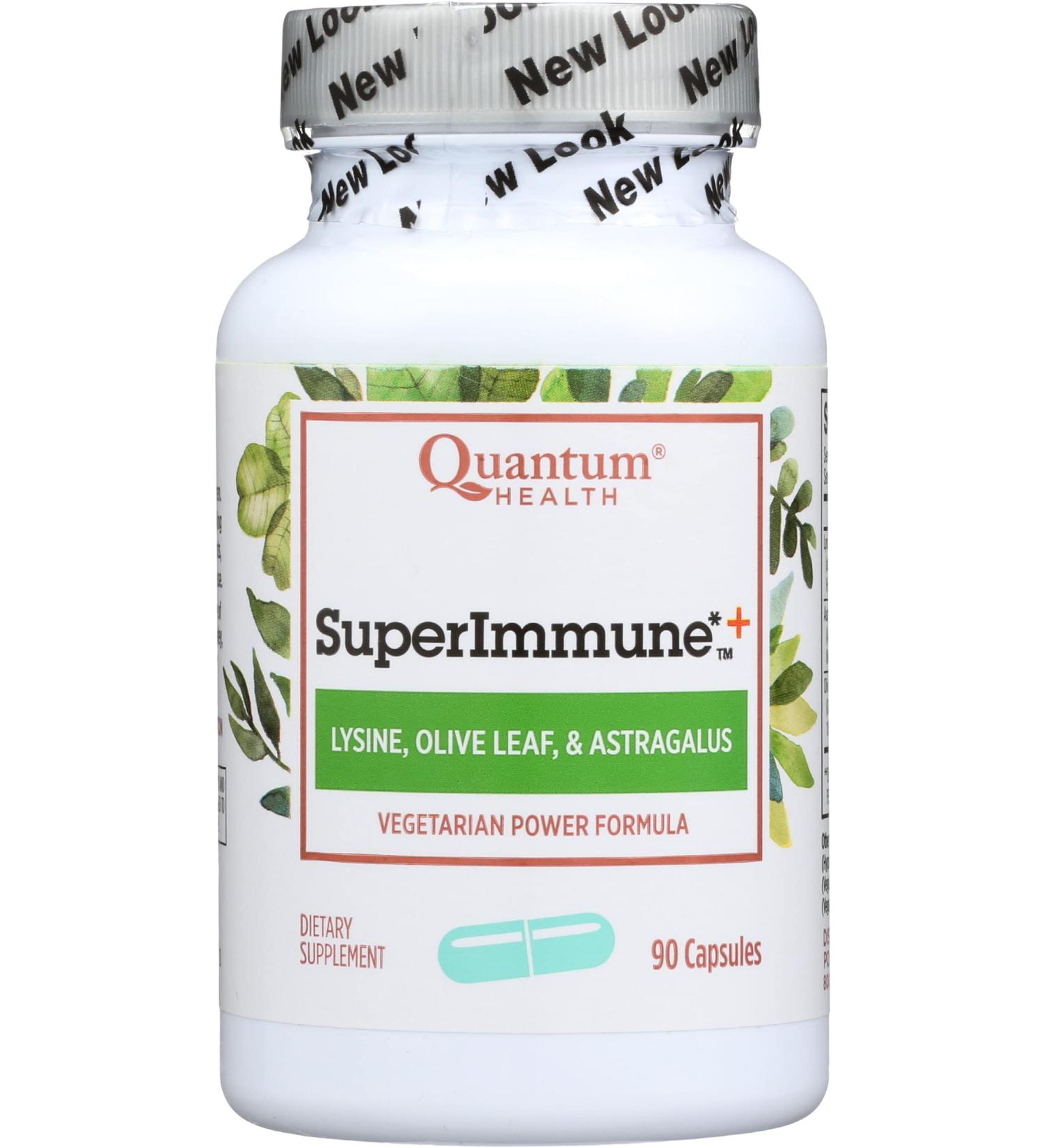 Quantum Health Super Immune+ Power Formula Dietary Supplement 90 Vegetarian Capsules