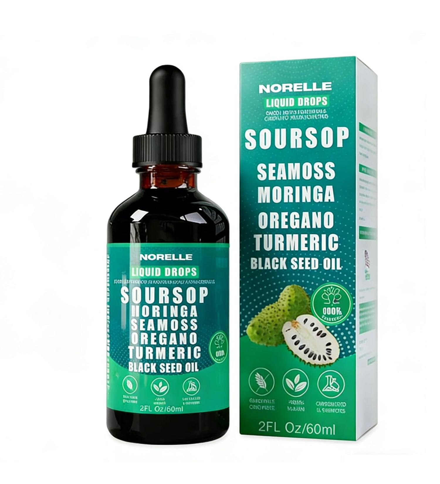 BOFEAFQ Norelle Berberine Cinnamon Blood Sugar Regulator 100% Organic 10-in-1 Soursop Extract Drops