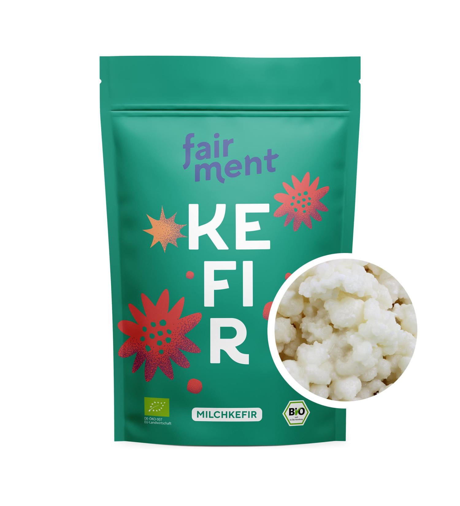 Buy Fair Starter Culture Kefir - Make Organic Milk Kefir at Home | Durable Tubers & German Instructions | 1x Organic Kefir Culture - Buy Online on GoSupps.com