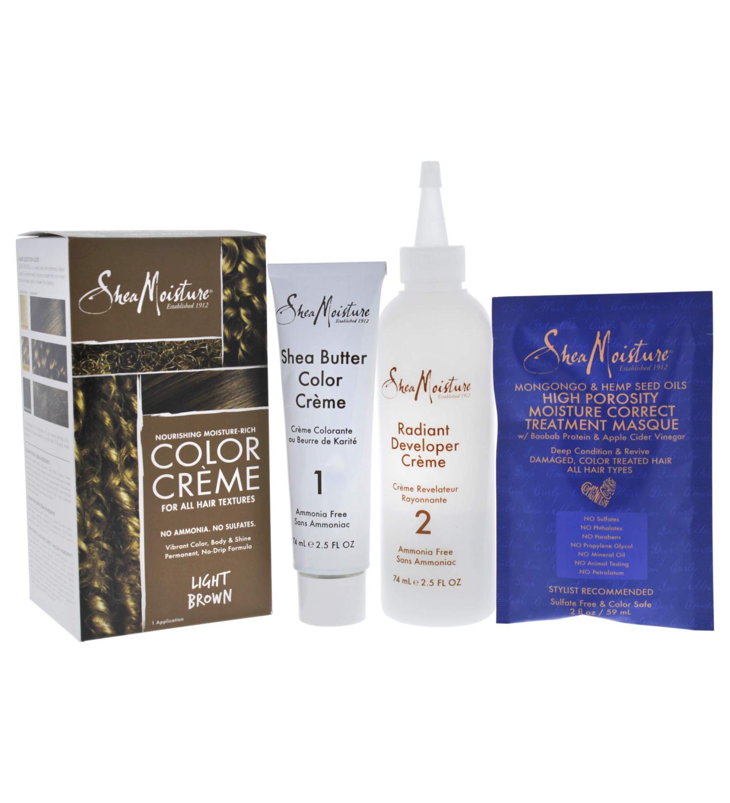 Shea Moisture Nourishing Hair Color Kit - Light Brown | International Shipping Available - Buy Online on GoSupps.com