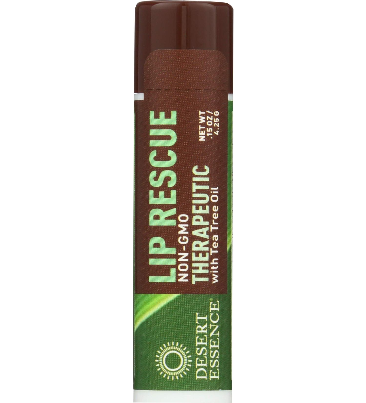 Desert Essence Lip Rescue Tea Tree - 0.15 oz | Moisturizing Lip Balm - Buy Online on GoSupps.com