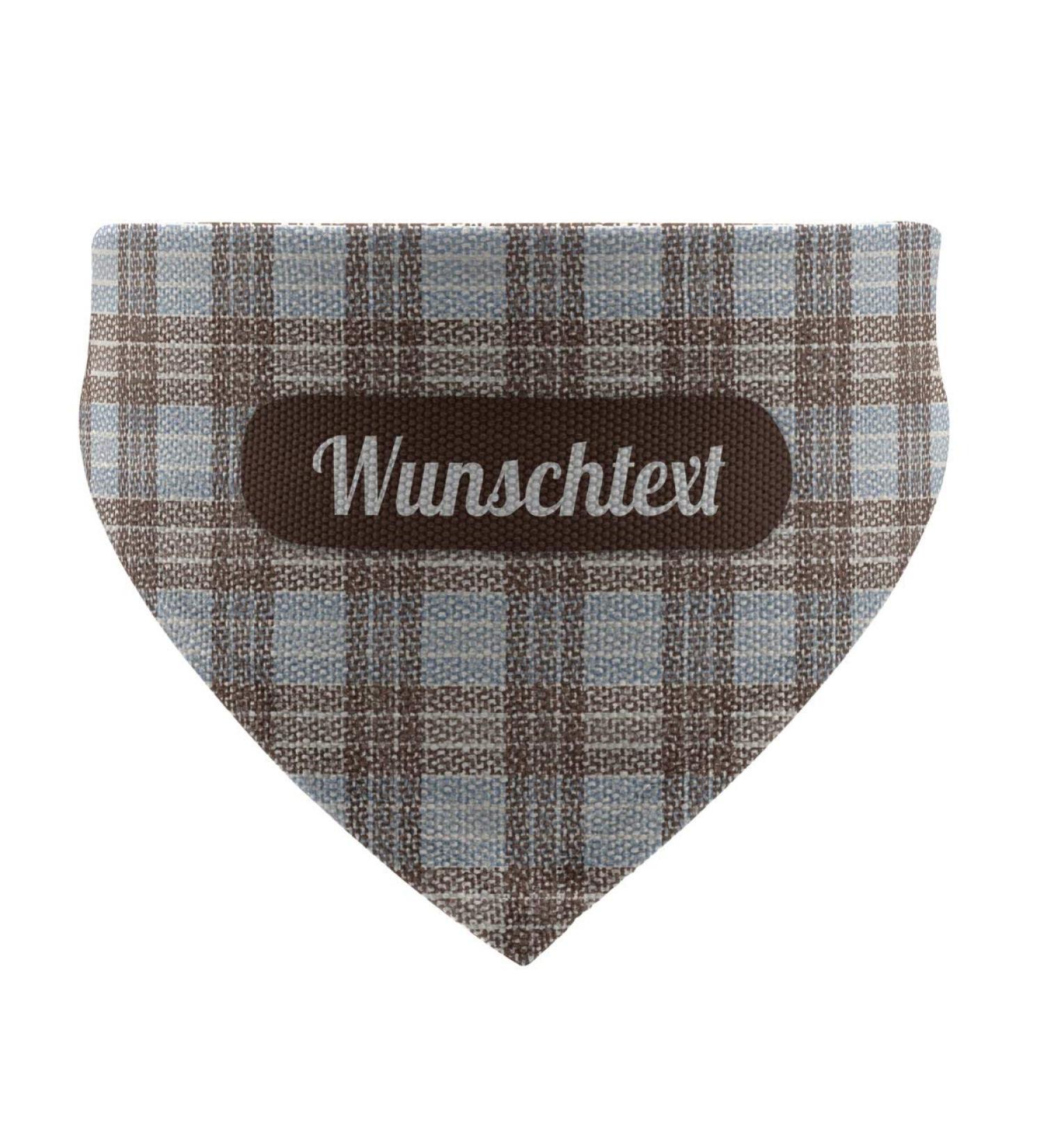 Printplanet Dog Hollow Bed - Personalized Name/Text - Narrow Design in Brown-Blue Check Pattern - Size S - Buy Online on GoSupps.com