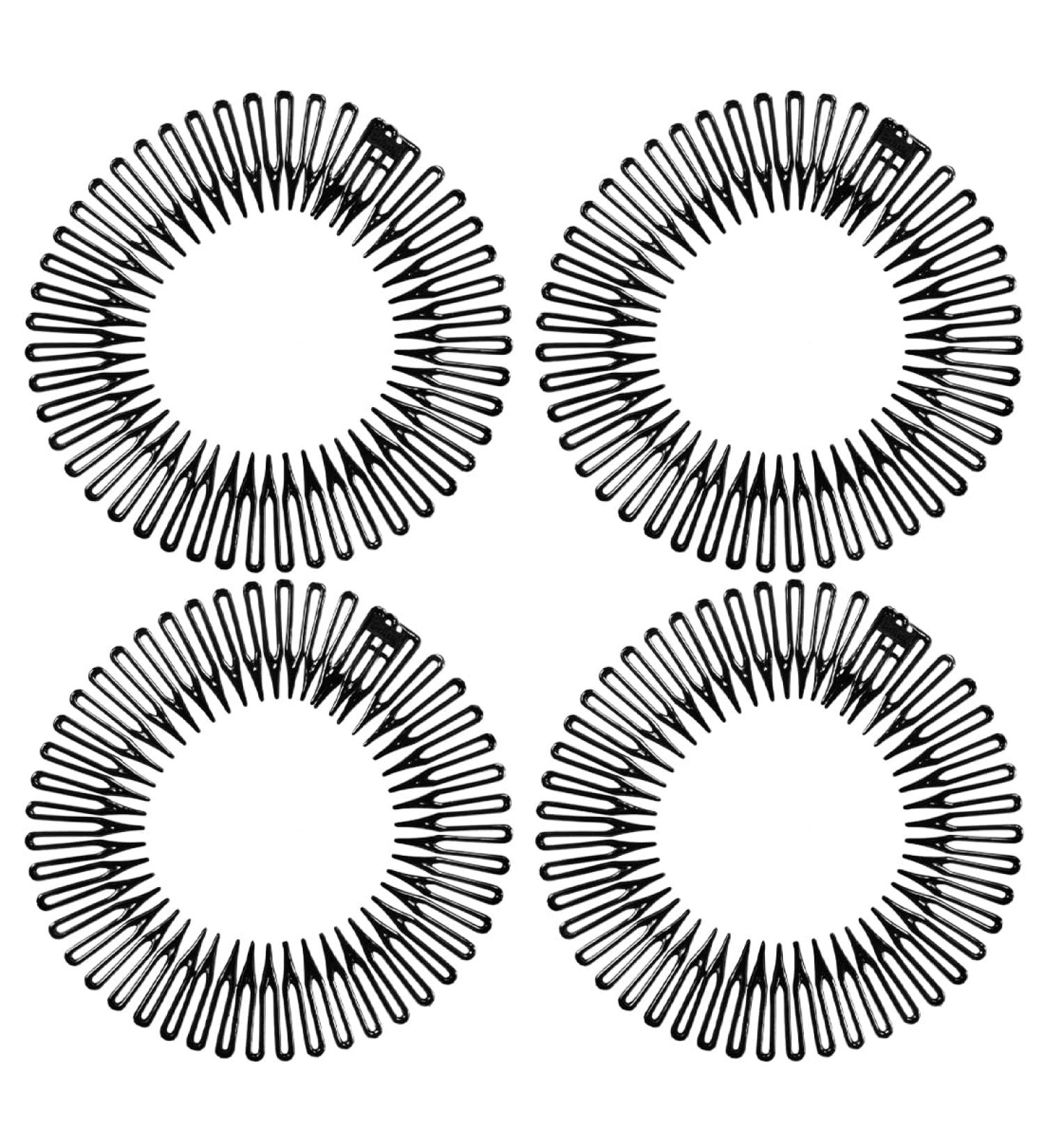 VUHSGTE Set of 4 Spider Hairband Grip Circle Headbands Comb Flexible Headband Hair Comb for Women Girls-Black - Buy Online on GoSupps.com