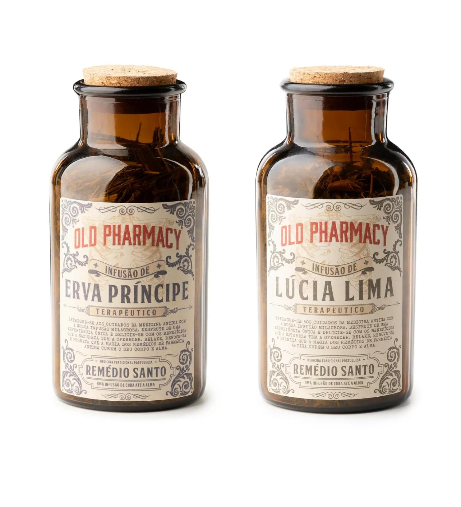 Fifth of Jugais Lemon Verbena & Lemongrass Herbal Tea Package Old Pharmacy Limited Edition from Portugal 2 x 40 g jars naturally caffeinefree infusions