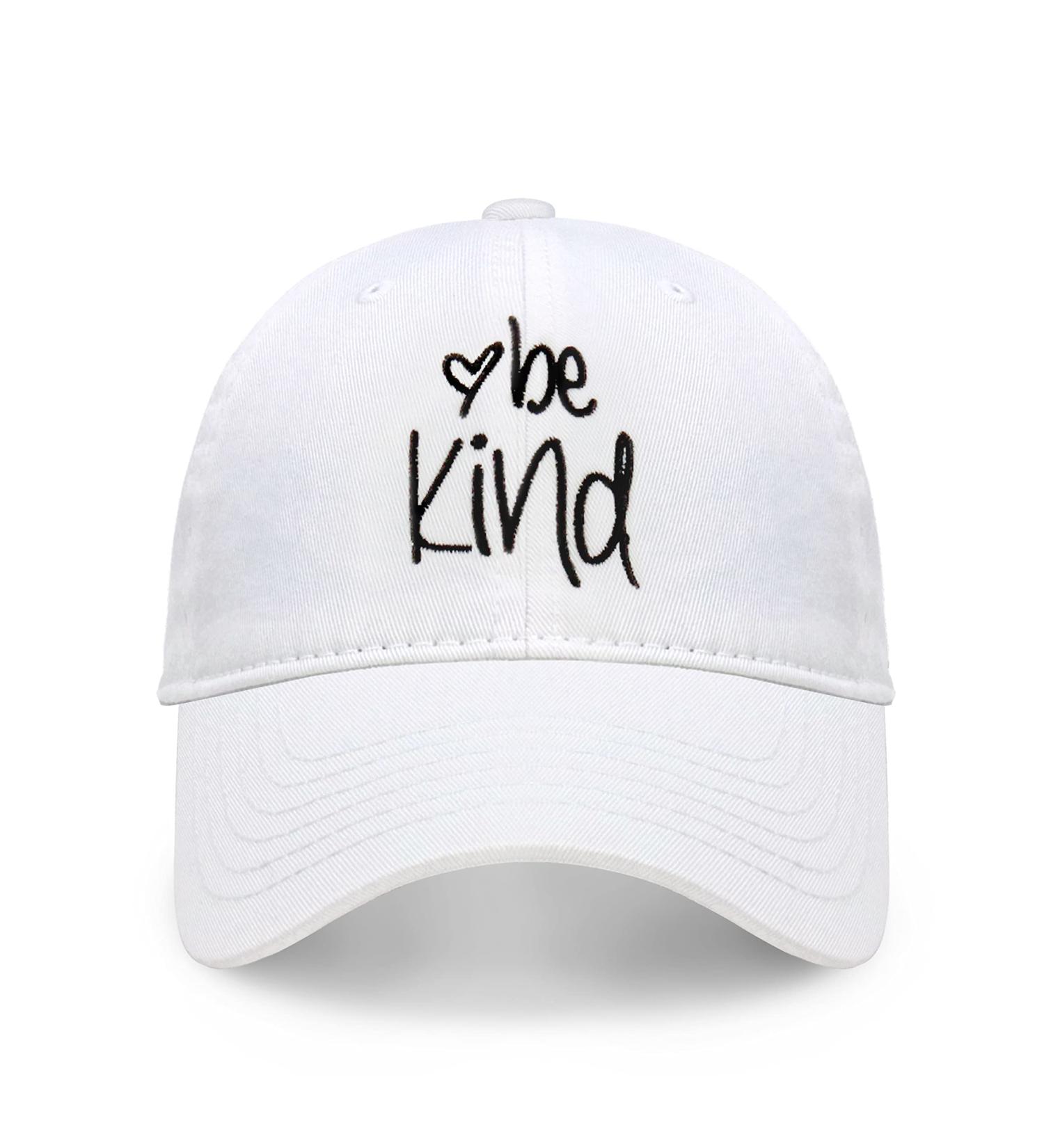 CHOK.LIDS Be Kind Baseball Cap - Unisex Cotton Polo Style Hat in White - Buy Online on GoSupps.com
