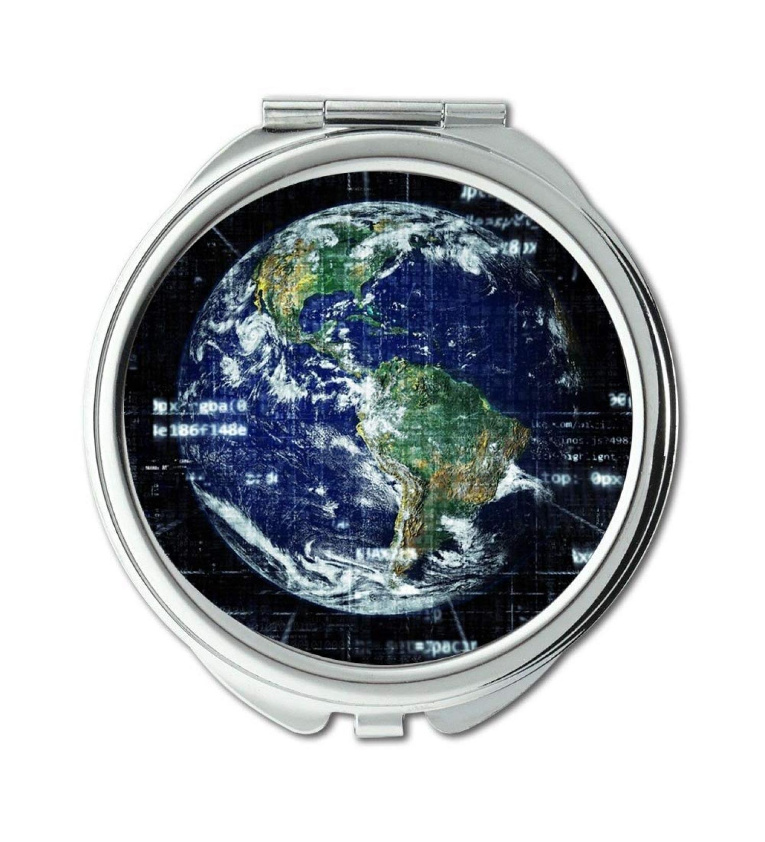 Mirror middle earth makeup mirror Earth Internet Globalisation Technology Network makeup mirrors pocket mirror portable mirror - Buy Online on GoSupps.com