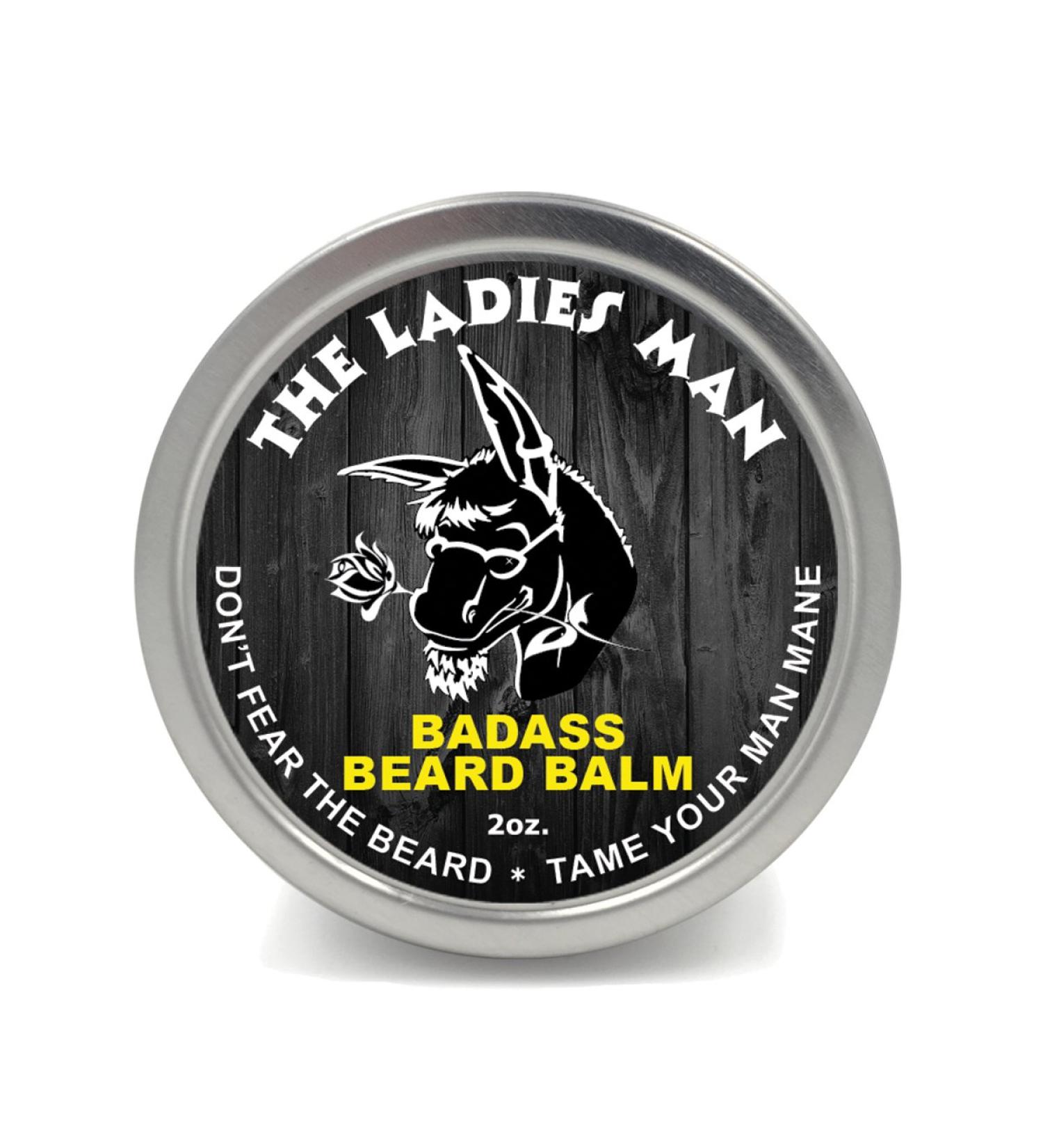 Badass Beard Care Beard Balm 2 oz - The Ladies Man | Natural Beard Conditioner - Buy Online on GoSupps.com
