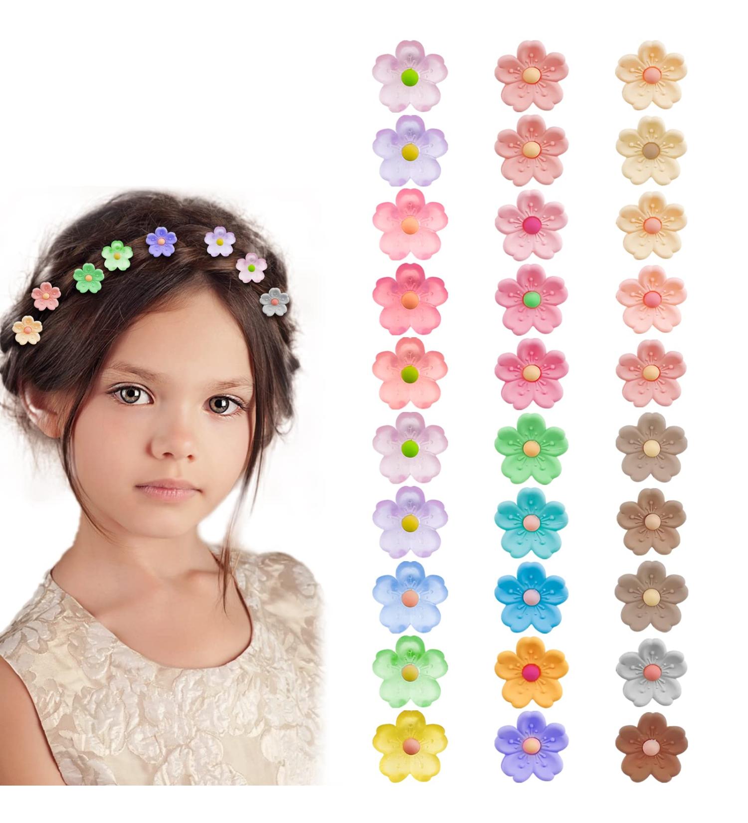 30 Pcs Matte Cherry Blossom Mini Flower Claw Clips - Cute Hair Accessories for Girls & Women - Buy Online on GoSupps.com