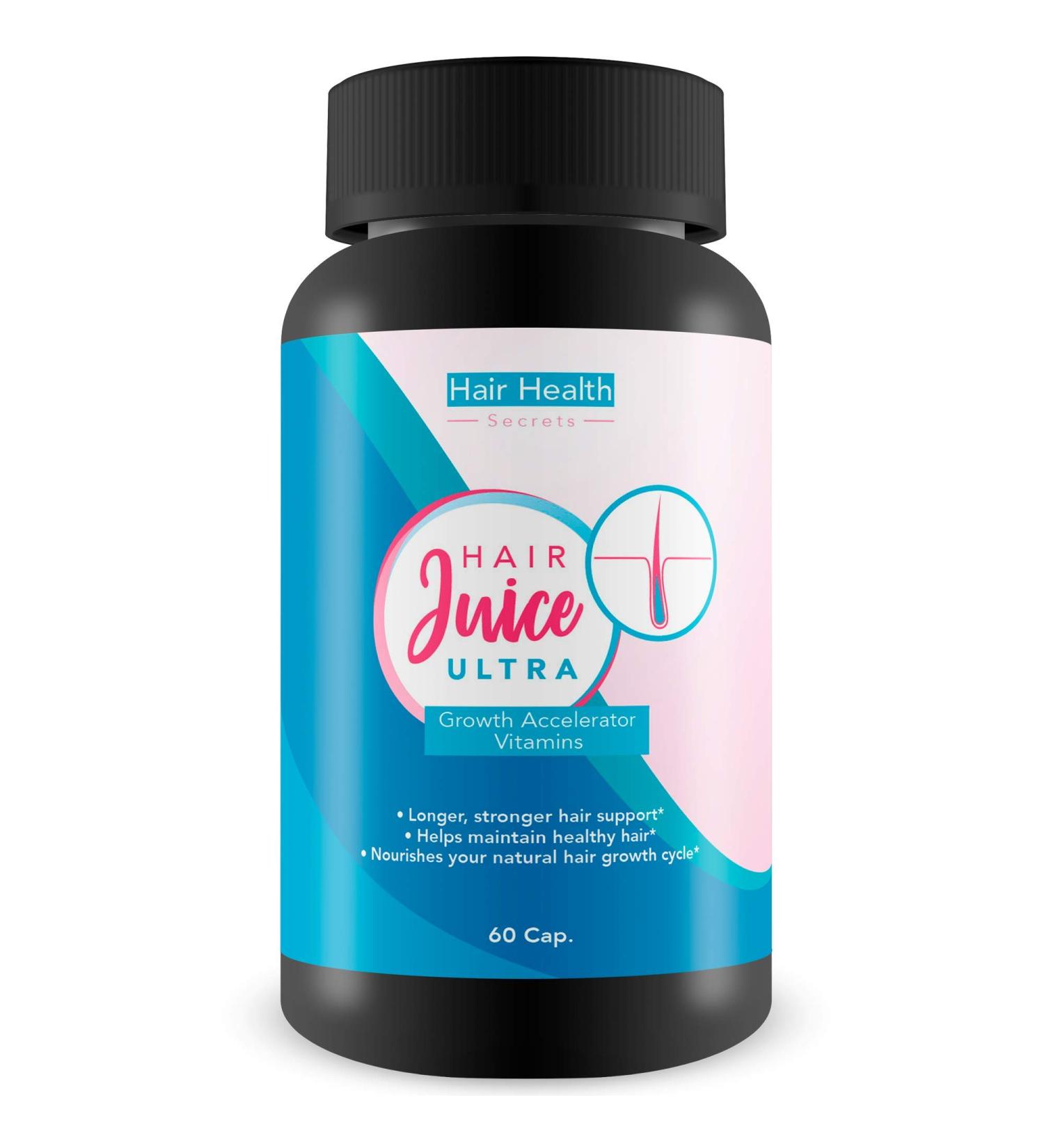 Hair Juice Ultra Growth Accelerator Vitamins | Longer Stronger Hair Support & Healthy Growth Cycle - Buy Online on GoSupps.com