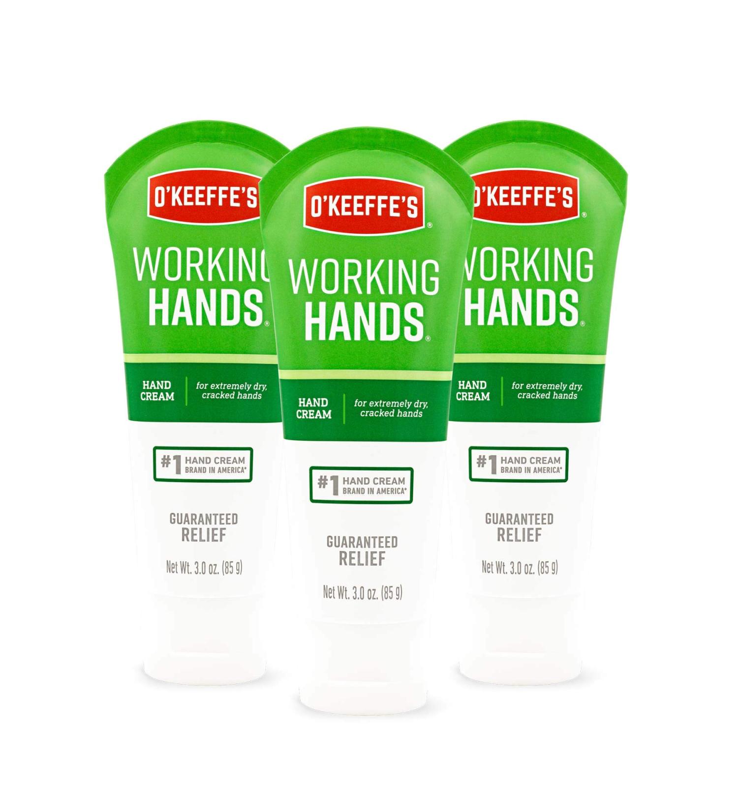 O'Keeffe's Working Hands Hand Cream Tube 3oz (Pack of 3) | Moisturizing Hand Cream Set - Buy Online on GoSupps.com