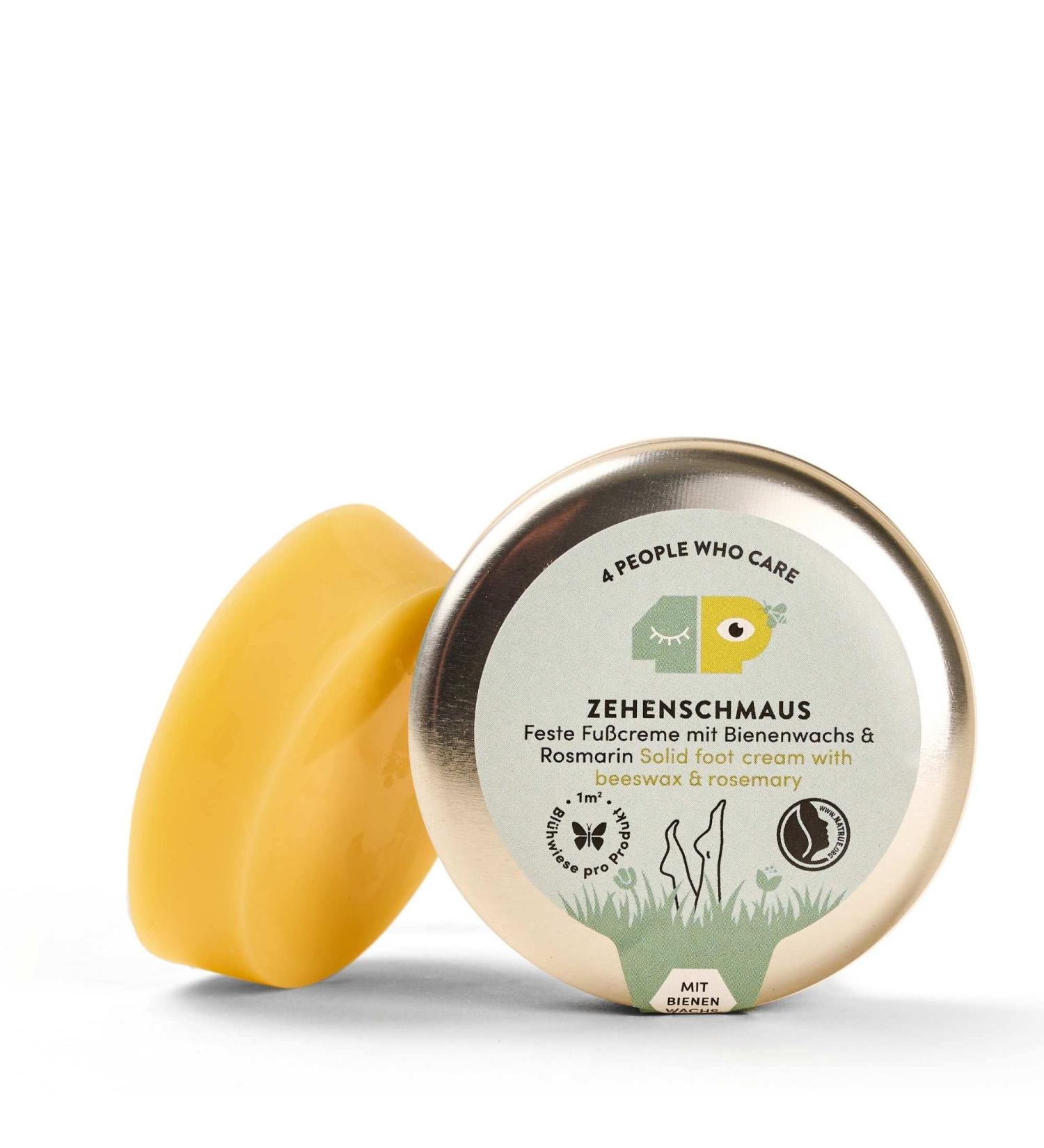 Buy Fixed Organic Foot Cream with Beeswax & Shea Butter - Toe Feast by 4peoplewhocare - KO Foot Care with Rosemary & Eucalyptus - 40g Can - International Shipping - Buy Online on GoSupps.com