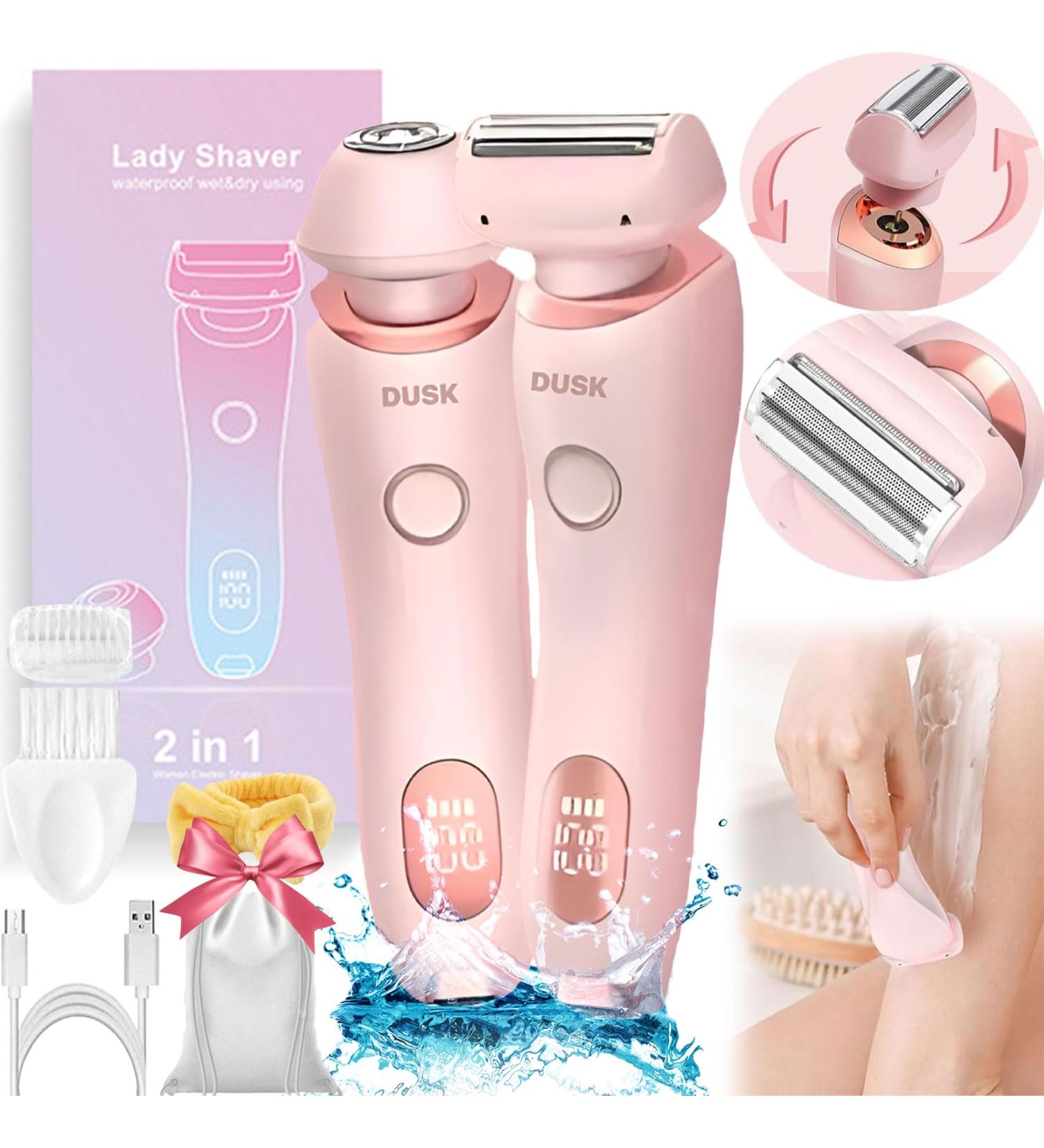 Dusk Glide Pro 3.0 Shaver - Dusk Razor for Women The Glide Pro 3.0 Razor Dusk Dusk Electric Shaver for Women Dusk Official Electric Razor for Women 2 in 1Bikini Trimmer for Women Wet & Dry (Pink) - Buy Online on GoSupps.com