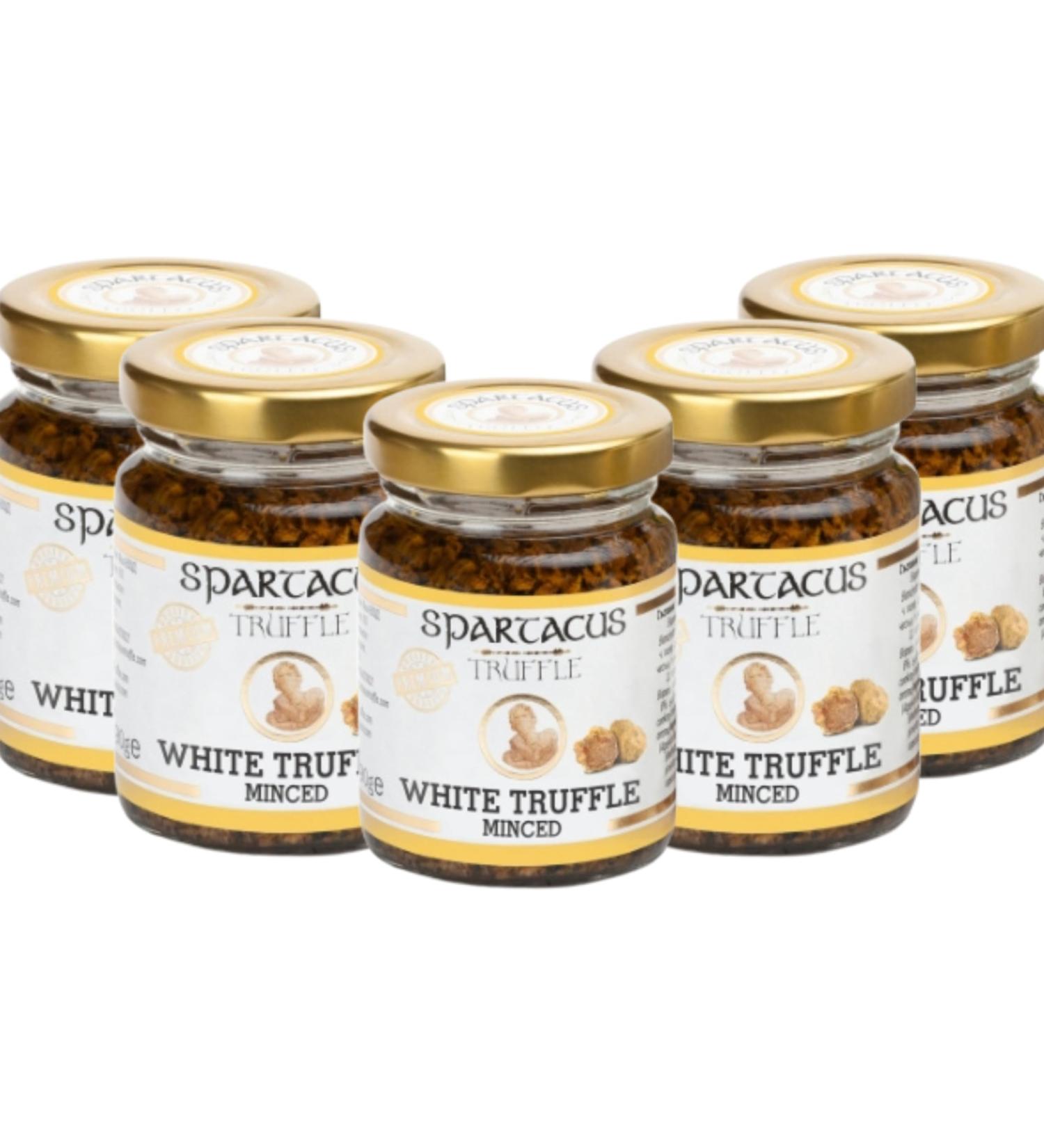  Spartacus Truffle SPARTACUS White truffle mint preserved in extra virgin olive oil the perfect gourmet spice for pizza pasta salads potatoes (white truffle 450 g) - Buy Online on GoSupps.com
