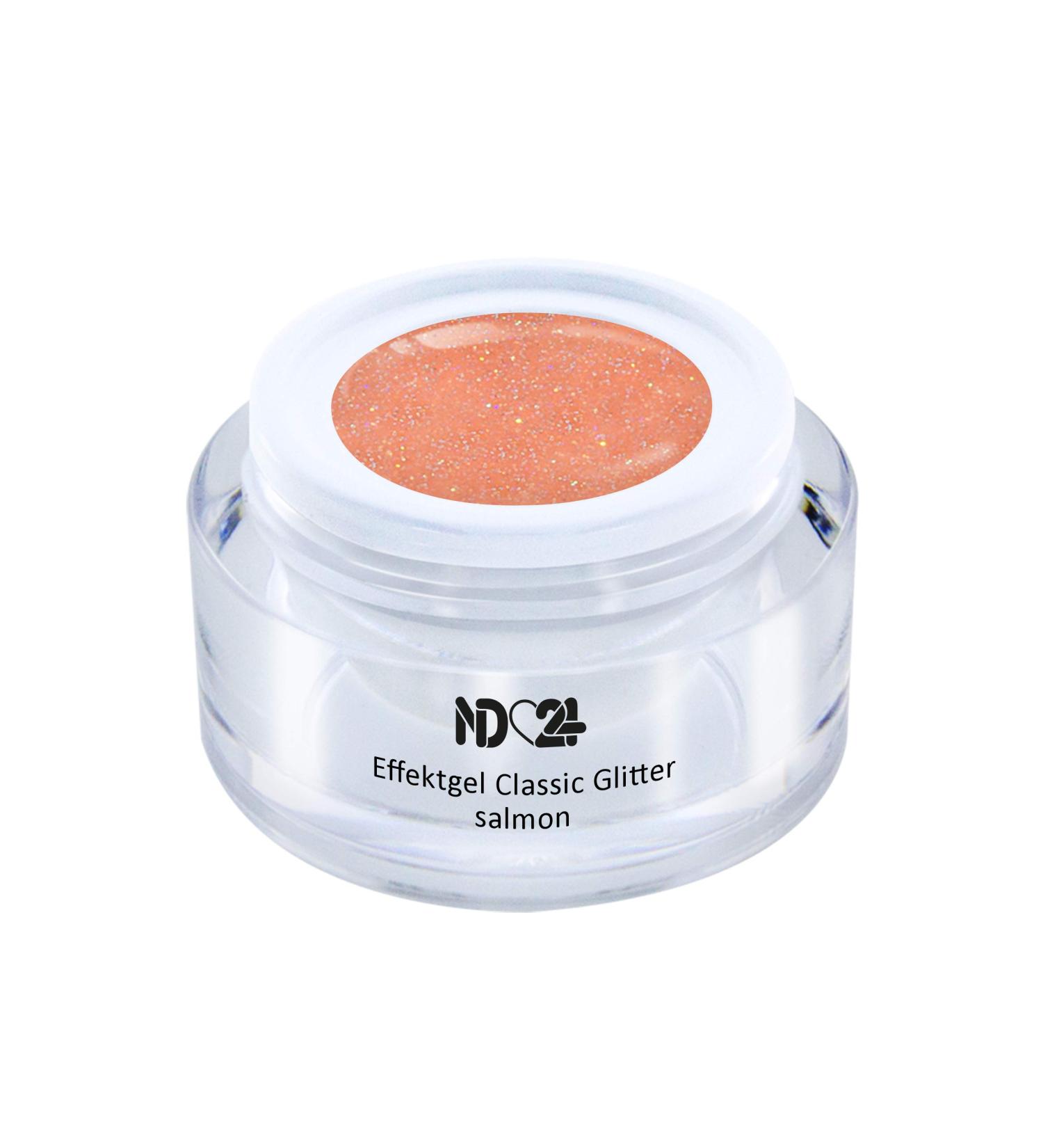 UV LED Effect Gel Classic Glitter Salmon Pink - Studio Quality 5ml - Made in Germany | Shop Now! - Buy Online on GoSupps.com