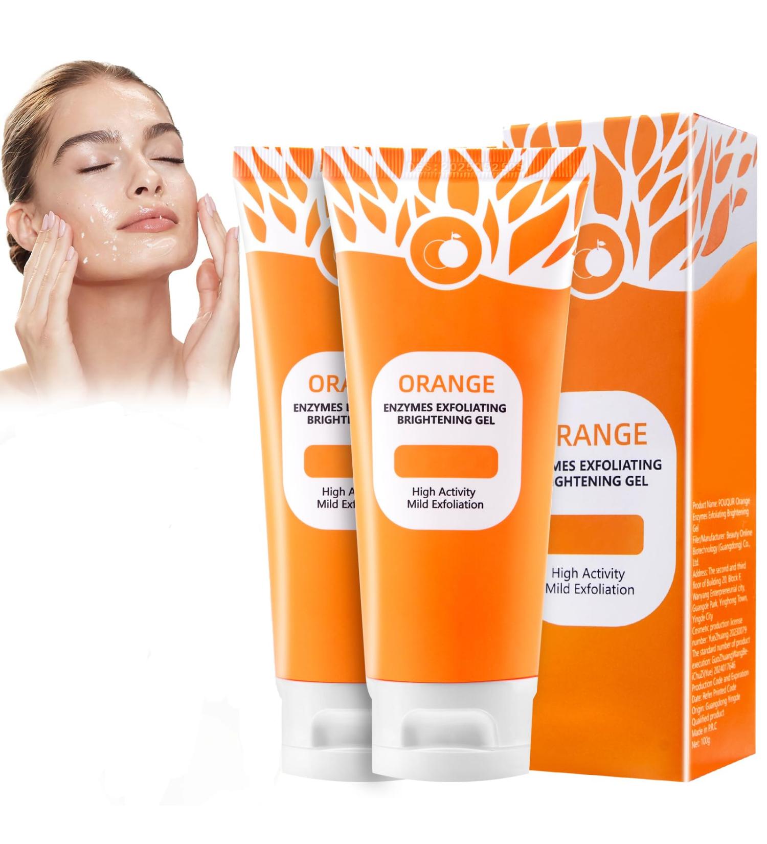 Dandin Natural orange exfoliating gel orange exfoliating gel orange cleansing peeling exfoliating gel peeling face for all deep cleansing 1 g 1er Pack - Buy Online on GoSupps.com