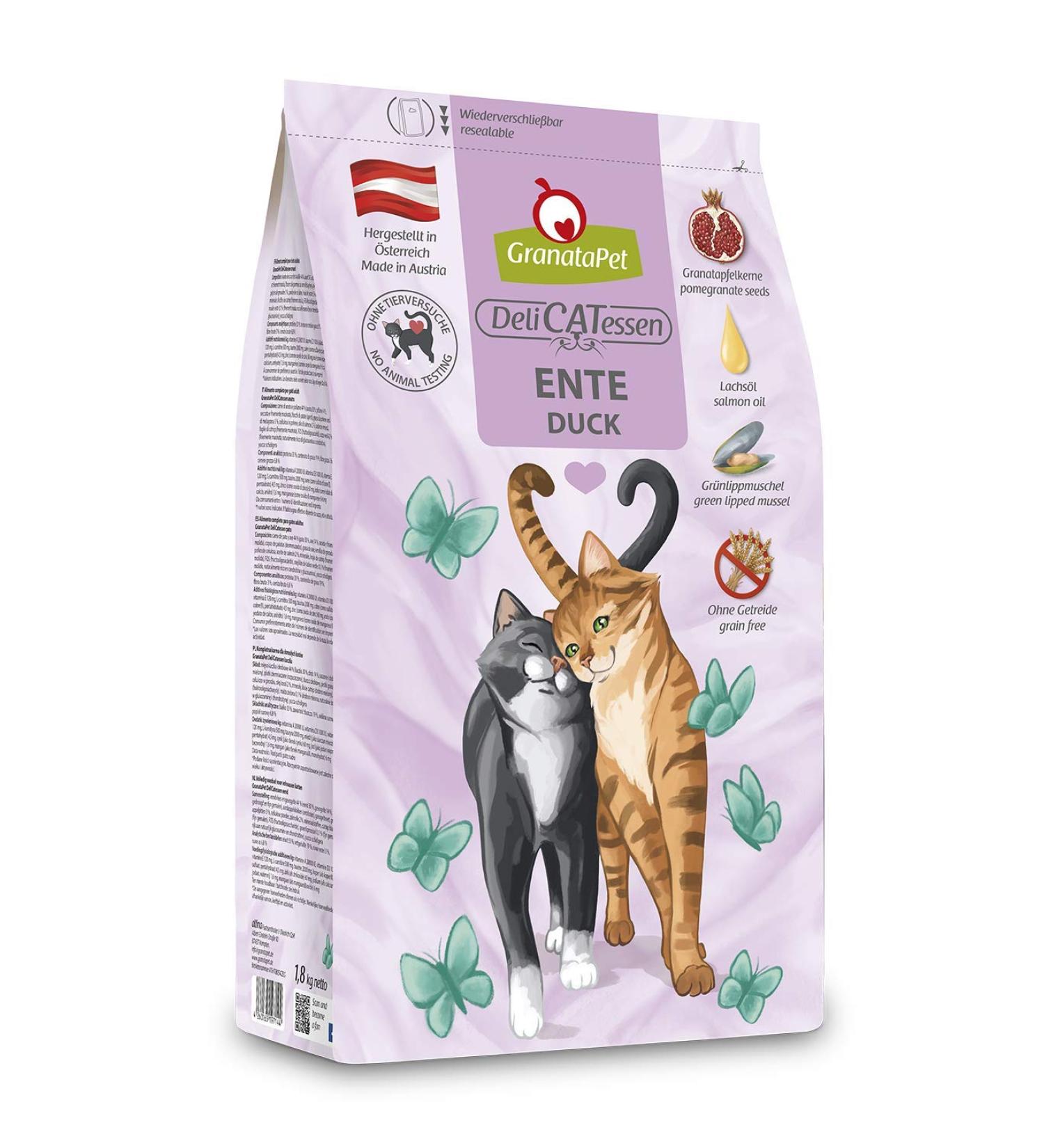Granapet Delicatessen Duck - Grain-Free Sugar-Free Dry Cat Food 1.8kg | Tasty Single Feed for Adult Cats - Buy Online on GoSupps.com