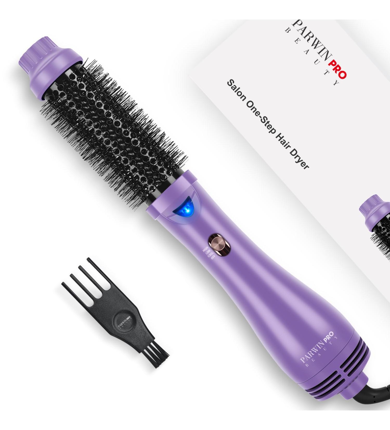 PARWIN PRO BEAUTY One-Step Hair Dryer Brush 4-in-1 Volumizing Hot Air Brush - 1000W Purple - Buy Online on GoSupps.com