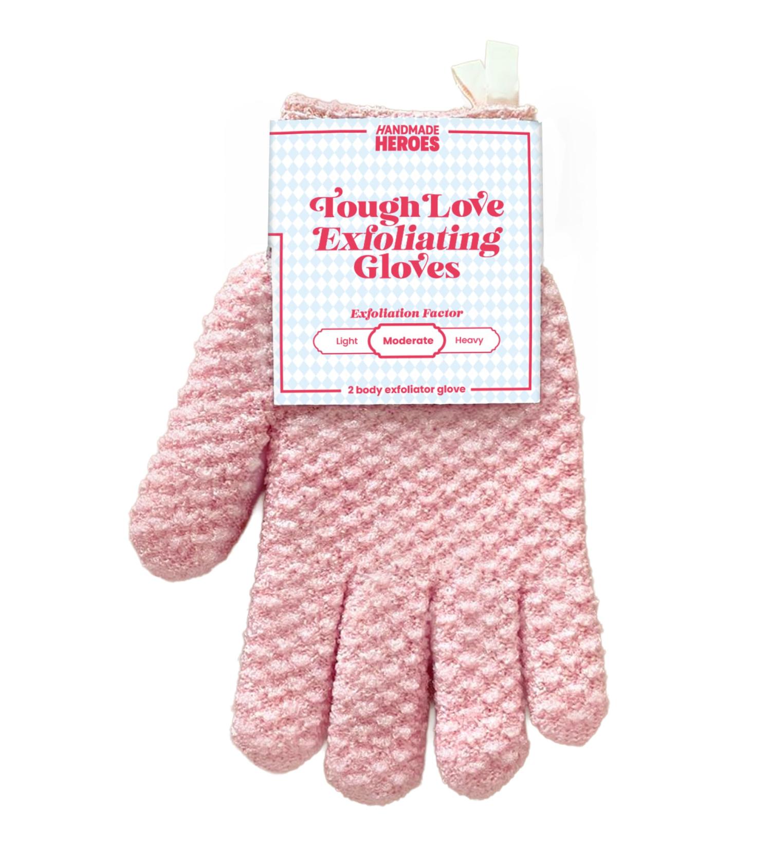 Handmade Heroes Tough Love Lot de 2 gants exfoliants r utilisables pour la douche le bain et le spa pour enlever les peaux mortes poils incarn s et exfoliant autobronzant accessoires de douche - Buy Online on GoSupps.com