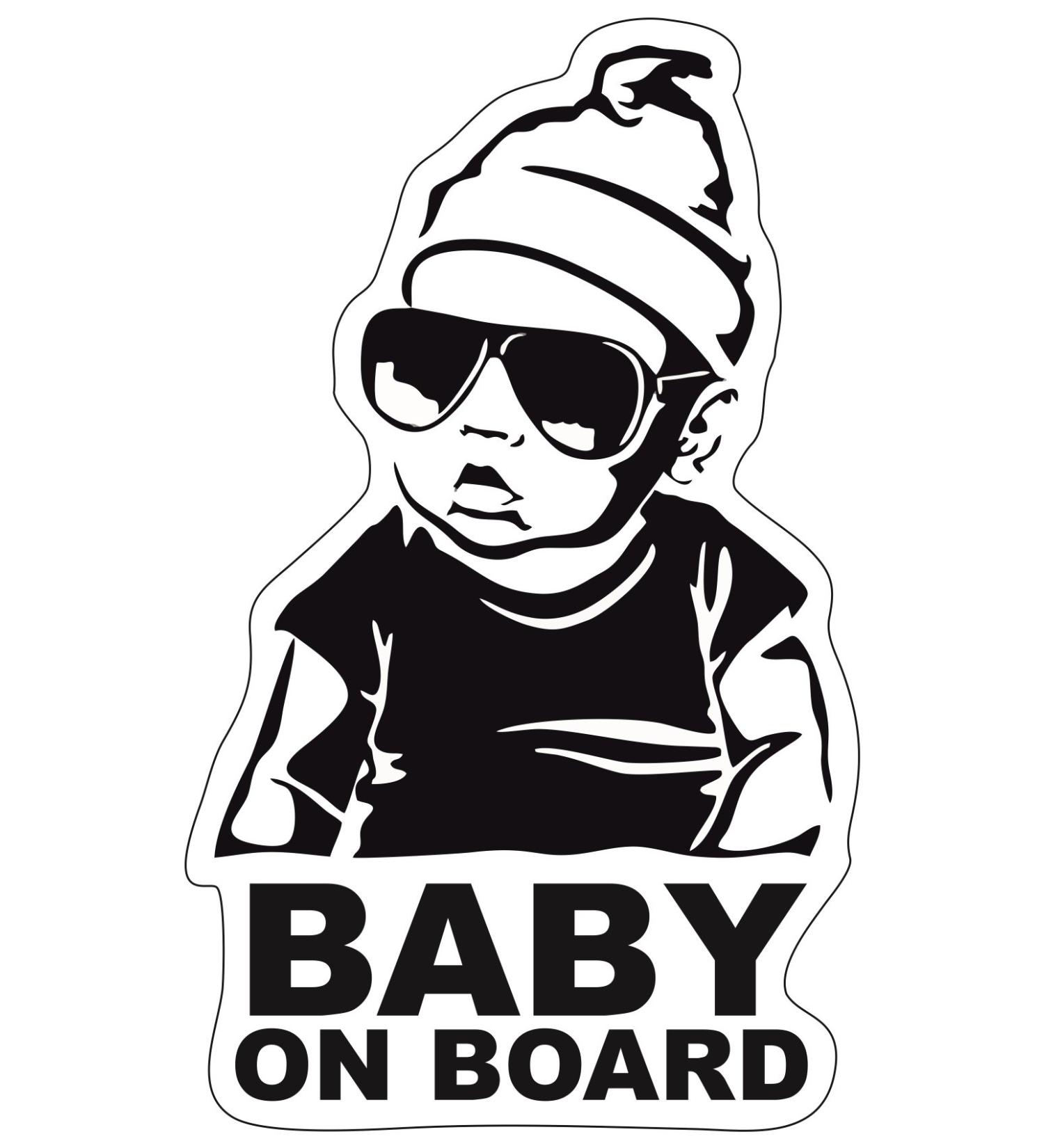 Baby on Board Sticker 12x7cm - UV Weatherproof Auto Sticker for Boys | Finest Folia Car Decal - Buy Online on GoSupps.com