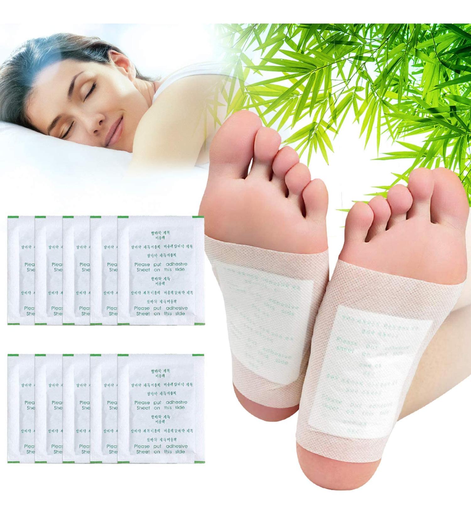 Sataturfun Detox Foot Patches - 100g Detoxification Plaster for Stress Relief Deep Sleep & Fatigue - Effective Deep Cleaning Foot Pads - Buy Online on GoSupps.com