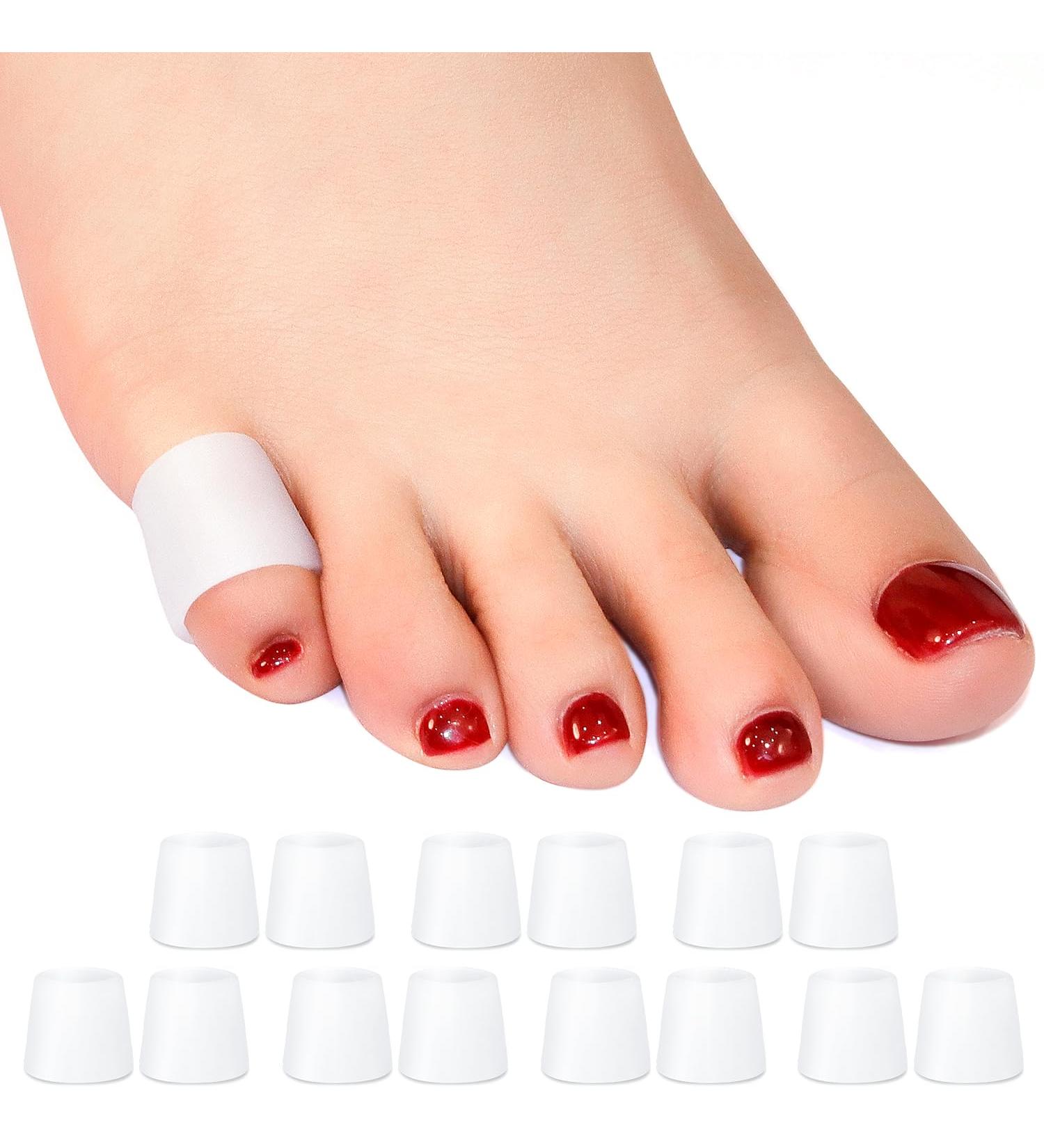 Silicone Toe Protectors - 14 Pack Gel Pinky Toe Covers for Blisters Corns & Calluses | Comfort for Men & Women - Buy Online on GoSupps.com