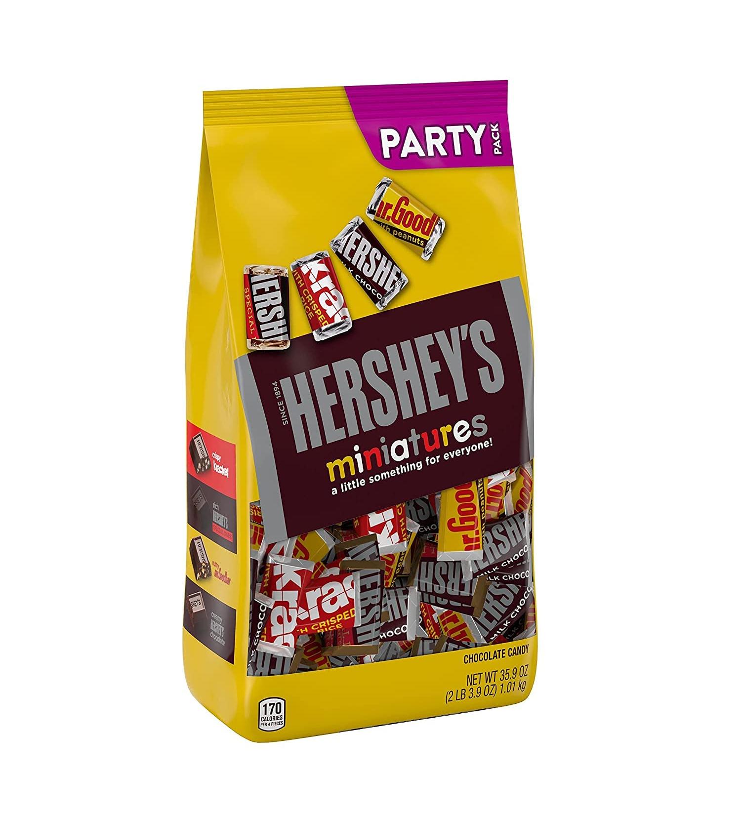 Hershey's Miniatures Assorted Chocolate Candy Bars - Halloween Party Pack 35.9 oz - Buy Online on GoSupps.com