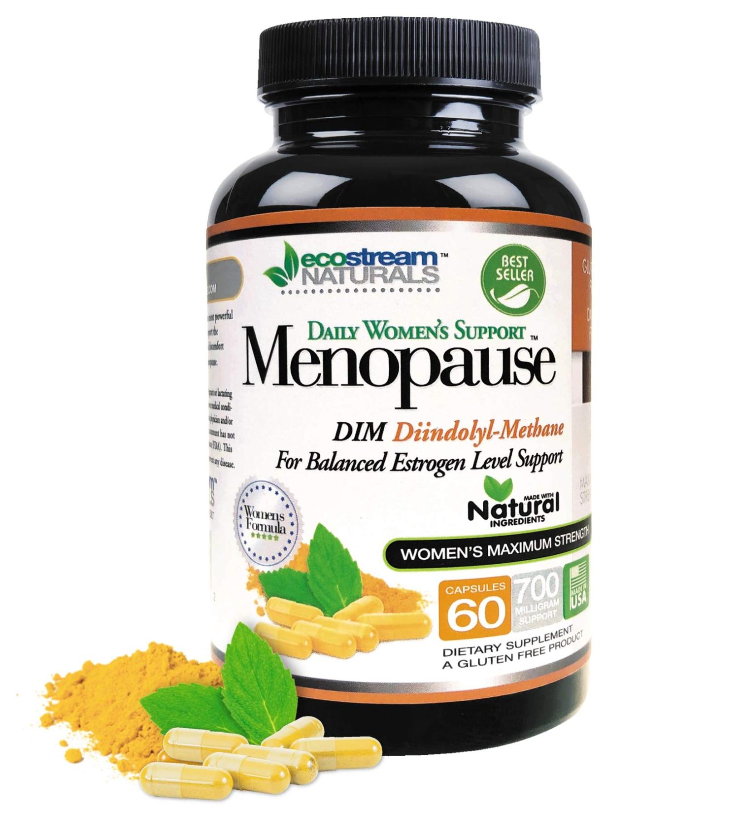 Menopause Support Supplement with 750mg Strength, DIM Diindolylmethane & BioPerine for Hormone Balance and Estrogen Regulation - Buy Online on GoSupps.com