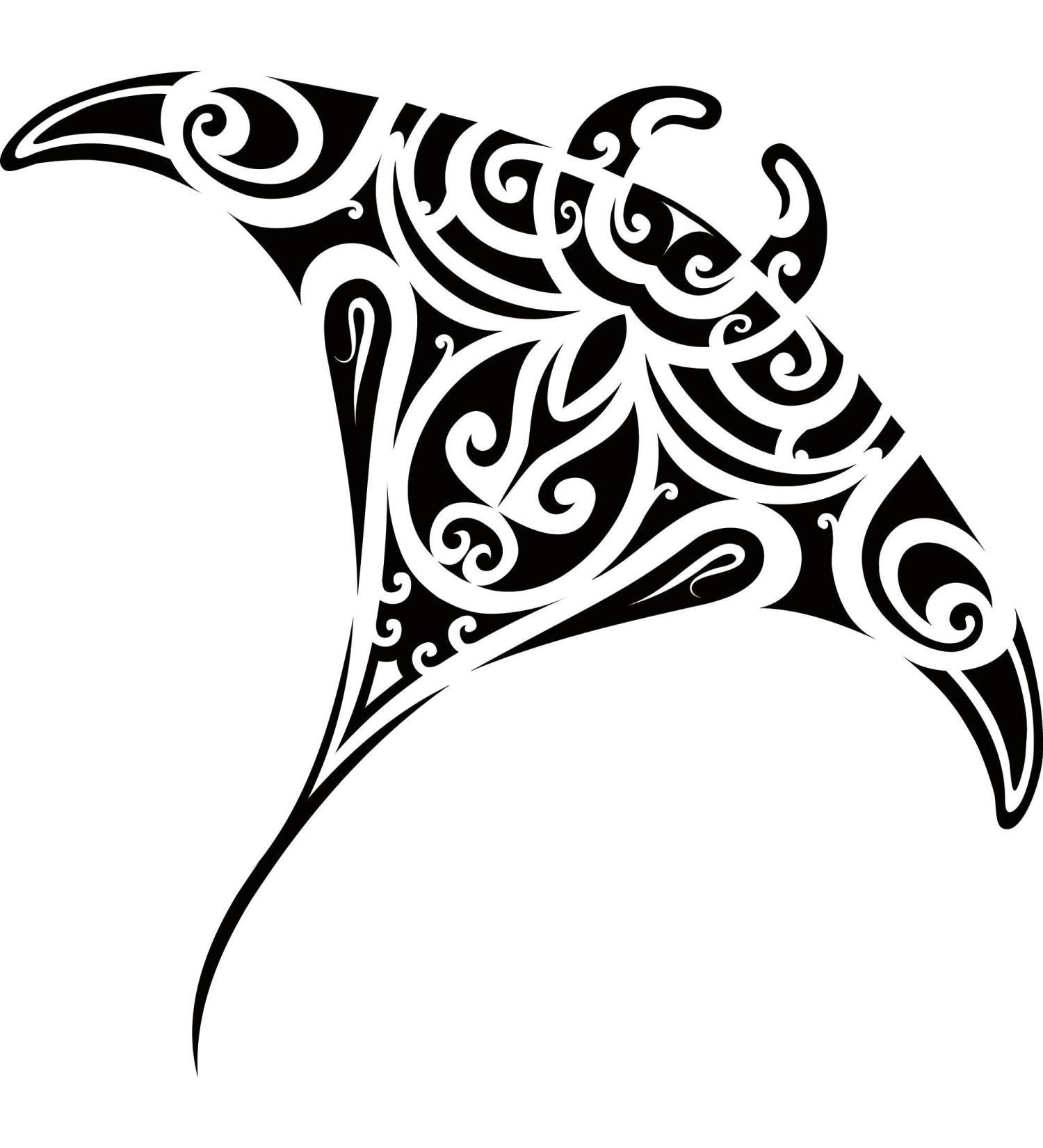 Dopetattoo 6 Sheets Stingray Maori Tribal Polynesian Temporary Tattoos - Men and Women Fake Tattoo for Neck, Arm, Hands, Leg - Buy Online on GoSupps.com