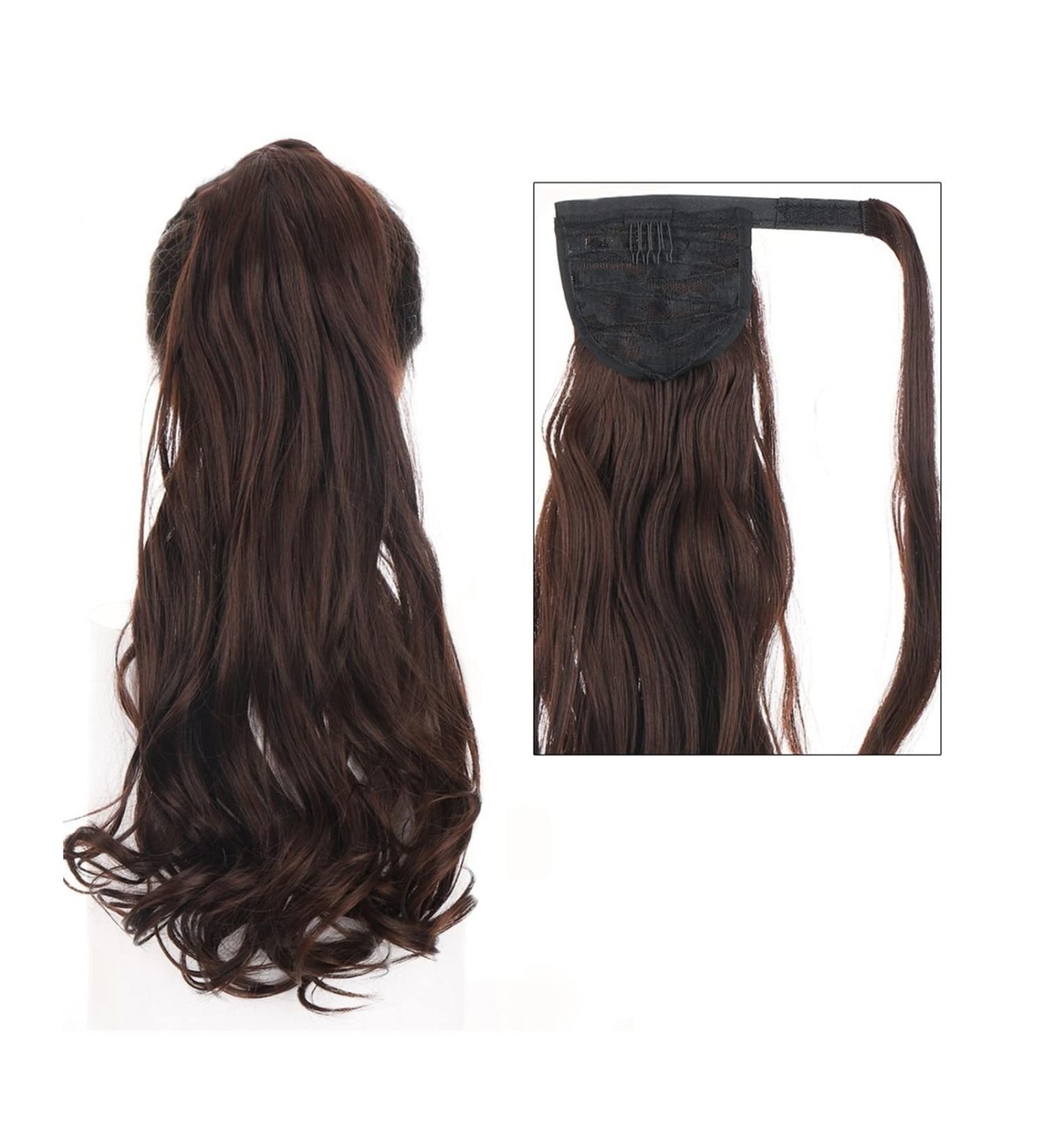 Hair Bun 22" Long Wavy Ponytail Lengthening Synthetic Curly Wraparound Ponytail Hair Extension Hair Clip Women Wig Curly Bun Hair Extension Hair Piece (Color : 03 Size : 22inches) 22inches 03 - Buy Online on GoSupps.com