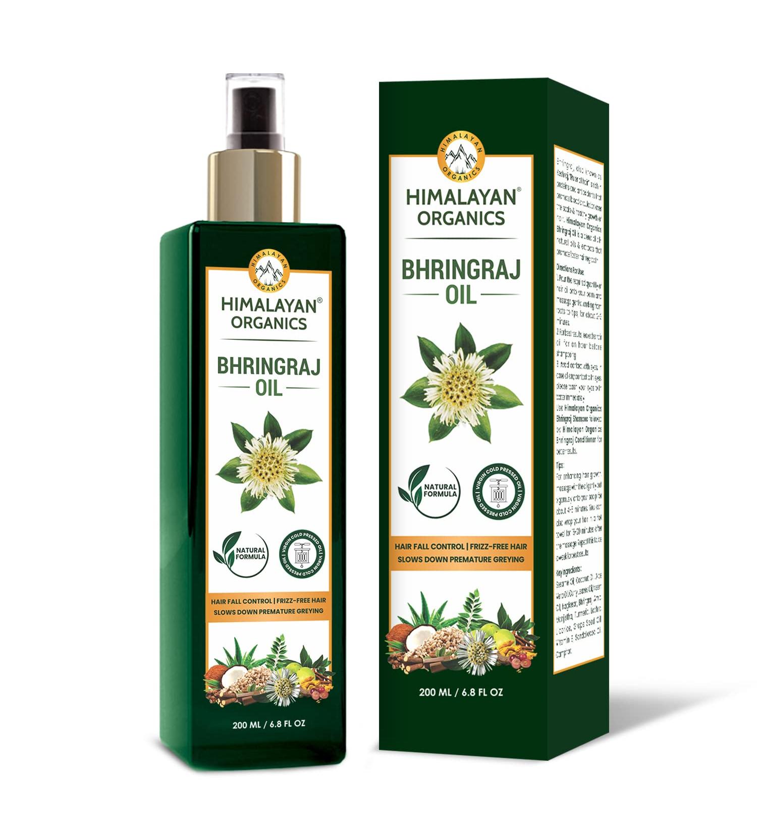 Himalayan Organics Bhringraj Oil 200ml - Ayurvedic Formula for Hair Growth - Buy Online on GoSupps.com