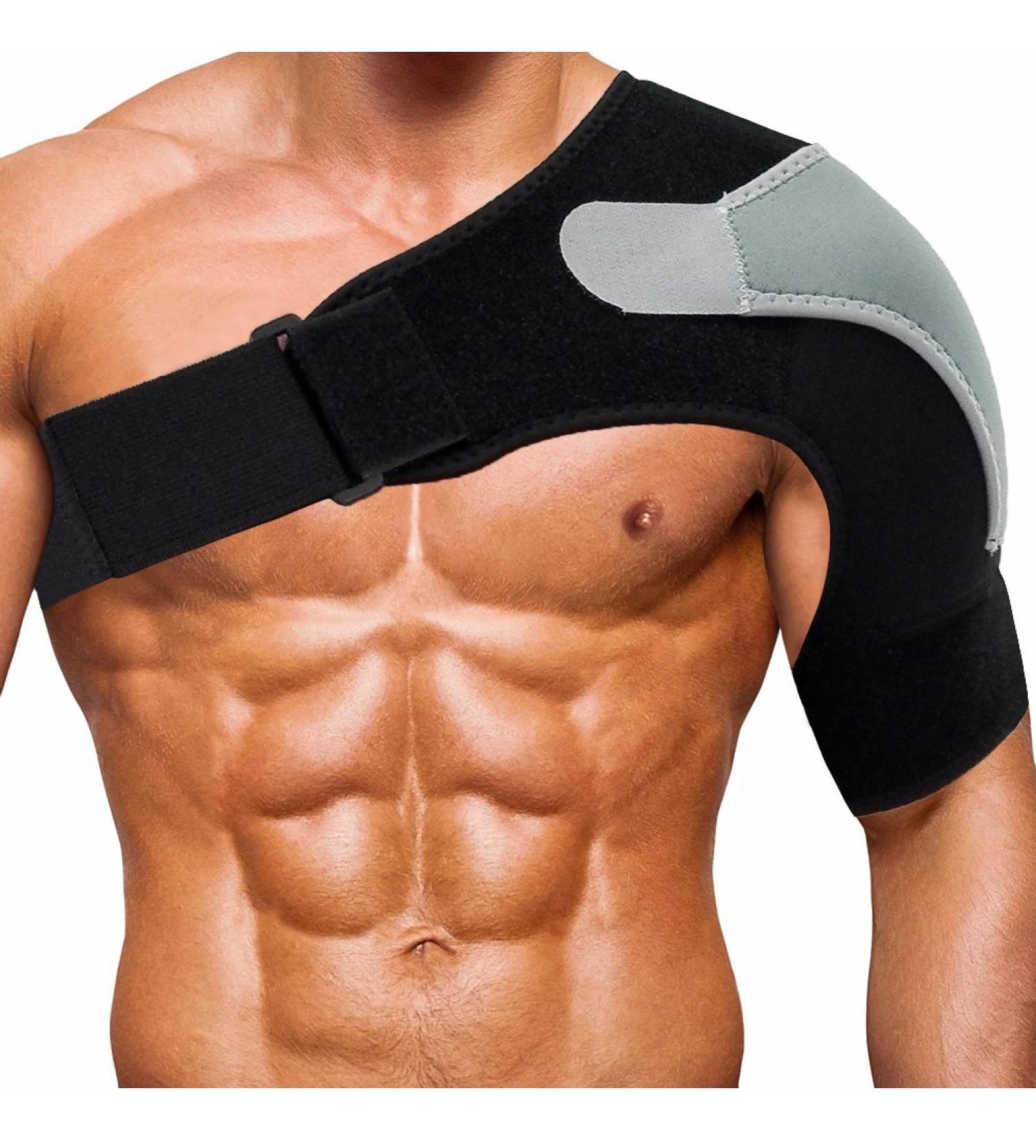 Adjustable Shoulder Stability Brace with Pressure Pad - Breathable Neoprene Support for Shoulder Pain - Left Side - 1 Count - Buy Online on GoSupps.com