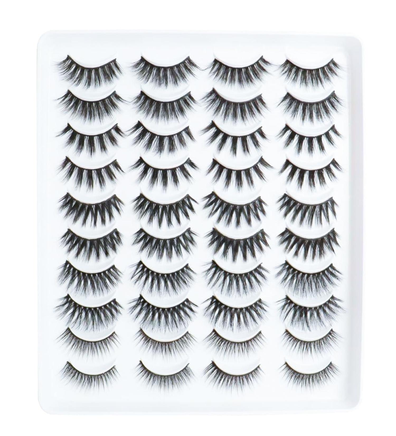 Drerio 20 Pair 3D Fluffy False Eyelashes Dramatic Natural Look 5 Styles for Extensions - Shop Internationally - Buy Online on GoSupps.com