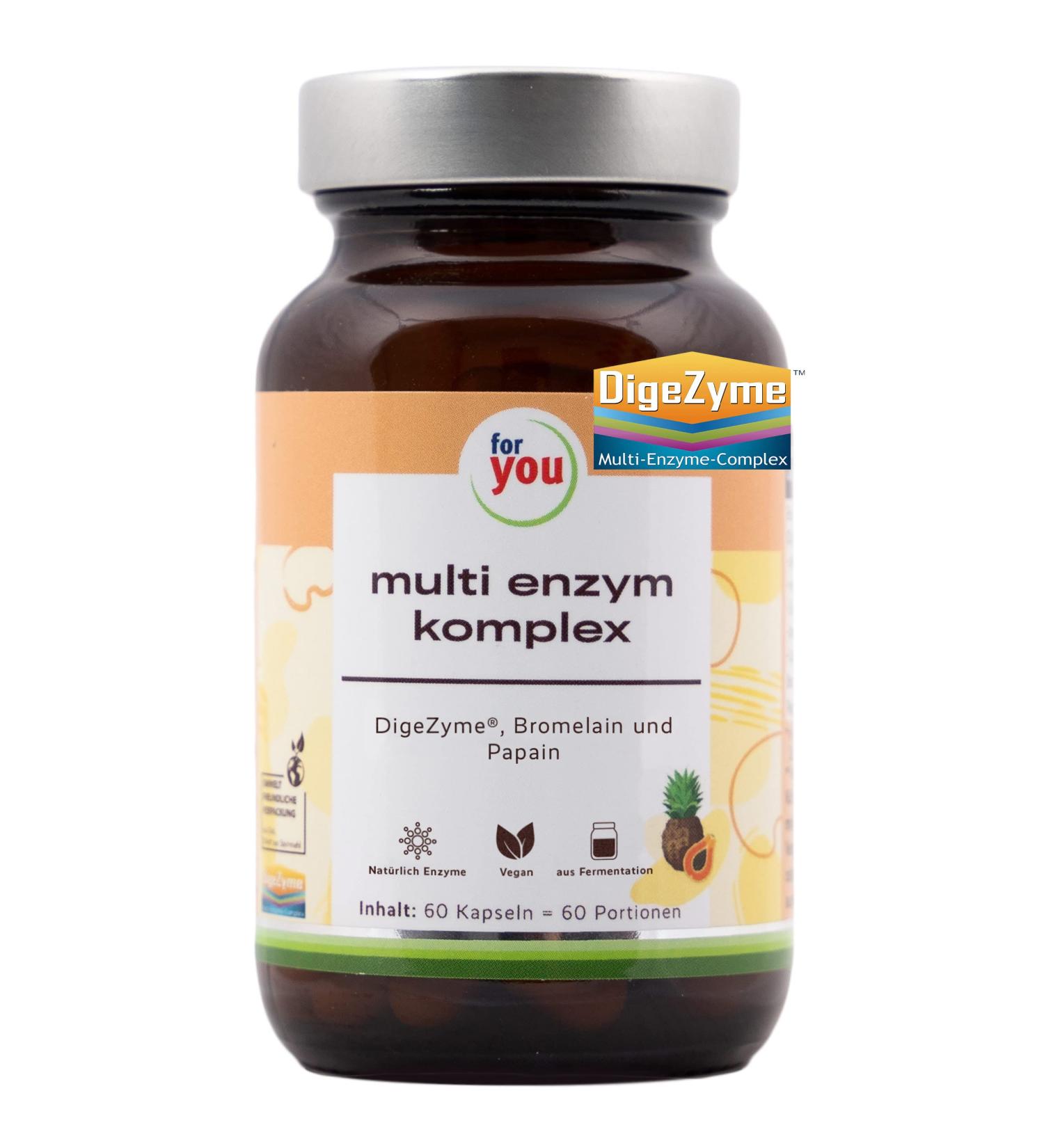 Buy Multi Enzyme Complex | 60 Capsules - Digzyme with Alpha-Amylase Bromelain & Papain for Digestive Health - Buy Online on GoSupps.com