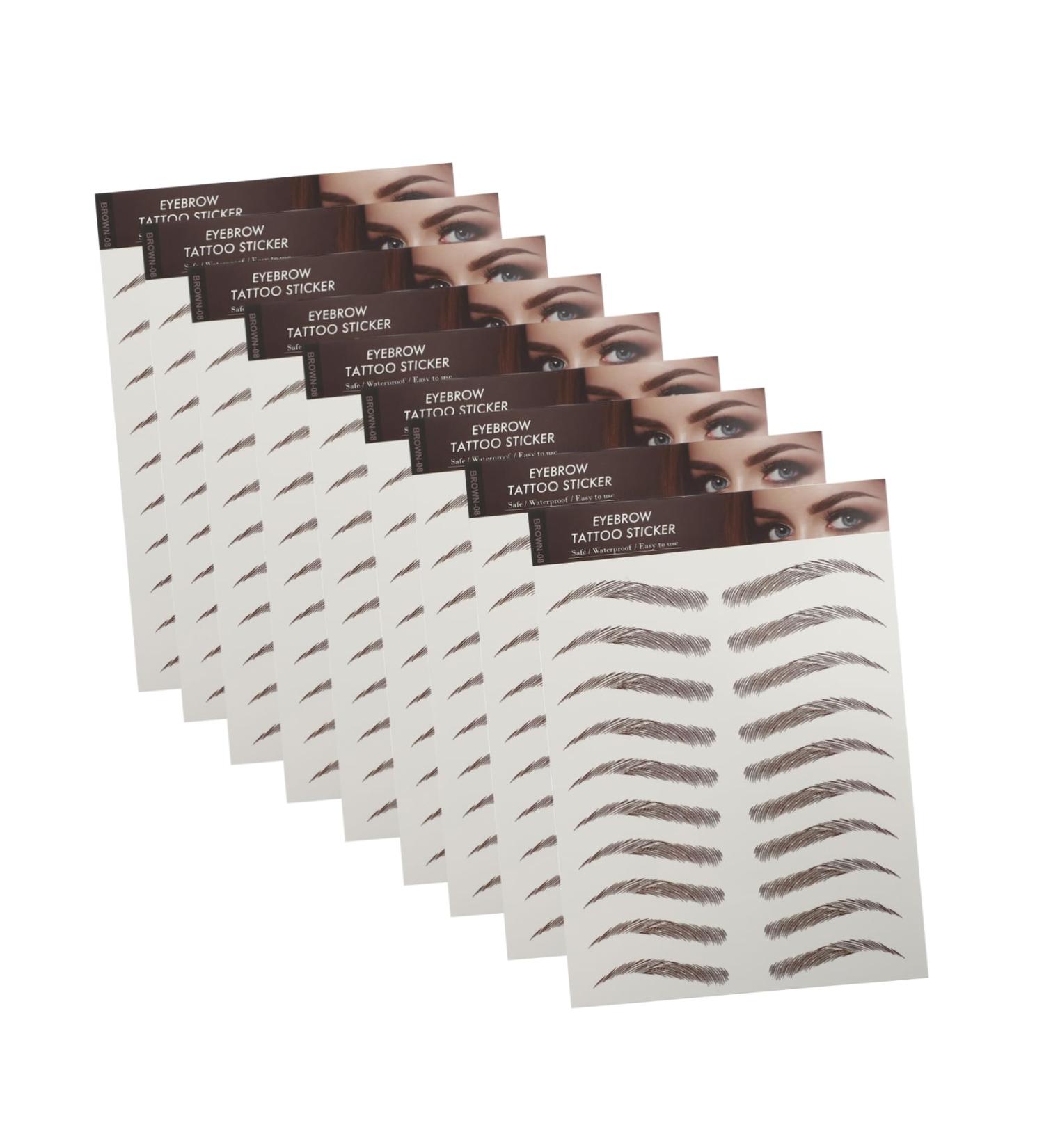 DOITOOL 9 sheets Temporary Transfers Eyebrows Eyebrow Tattoos Transfer False Sticker Artificial Shaping - Buy Online on GoSupps.com