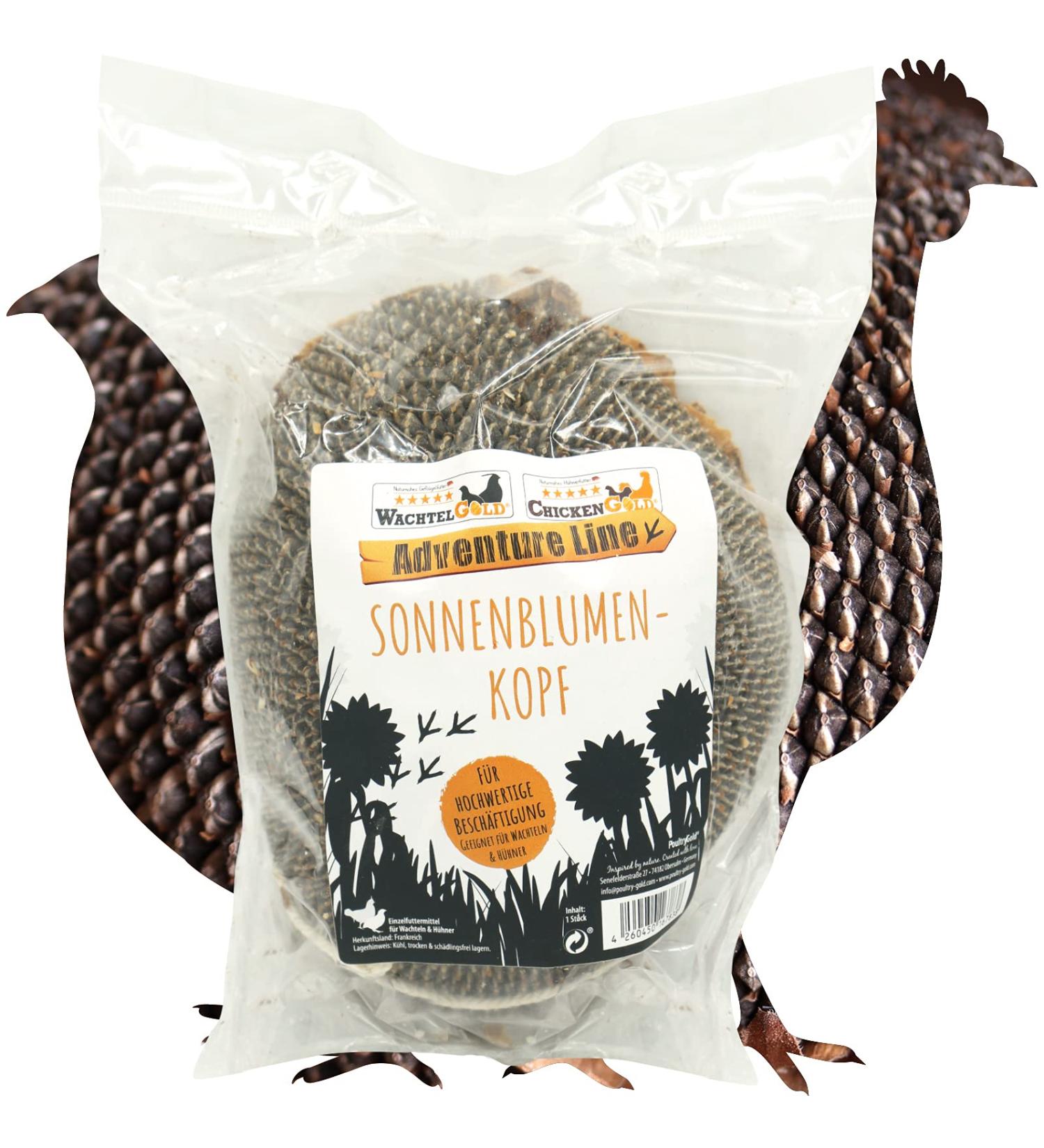 WachtelGold Sunflower Head - 1 Piece: Ideal Enrichment for Quails - Shop Internationally - Buy Online on GoSupps.com