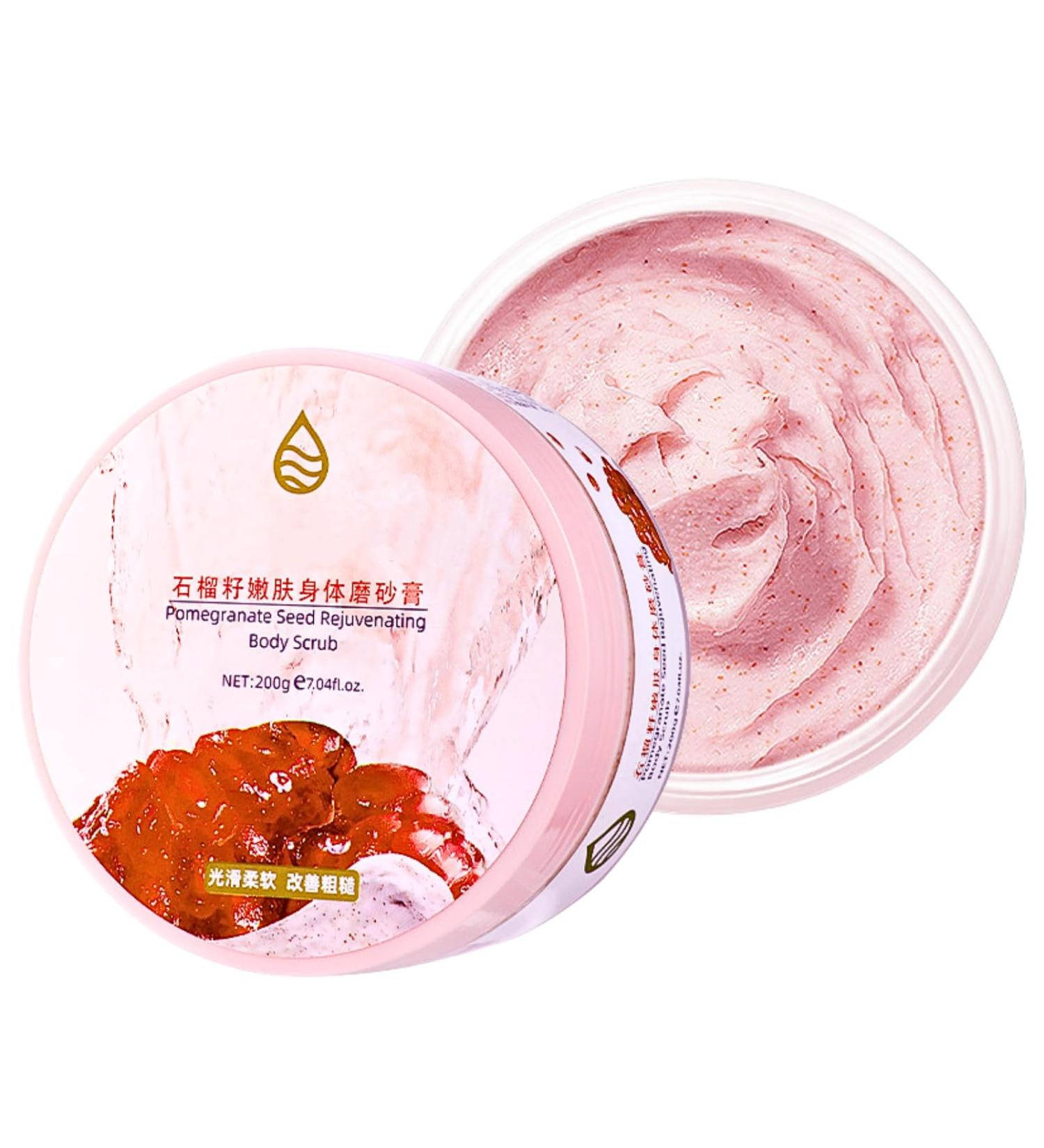 Exfoliating Body Scrub Pomegranate Seeds Body Scrub Exfoliator Body Exfoliator Pomegranate Seeds & Shea Butter Scent Dead Skin Remover Nourish & Brighten Body Skin Care 200g - Buy Online on GoSupps.com
