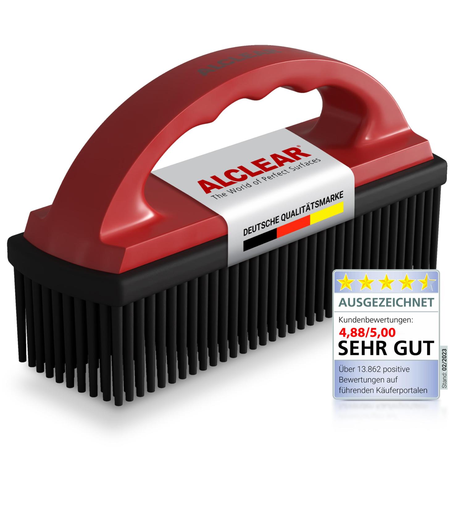 ALCLEAR 9519 Animal Hair Brush - Effortlessly Remove Pet Hair from Car Upholstery & Carpets - Red - Buy Online on GoSupps.com