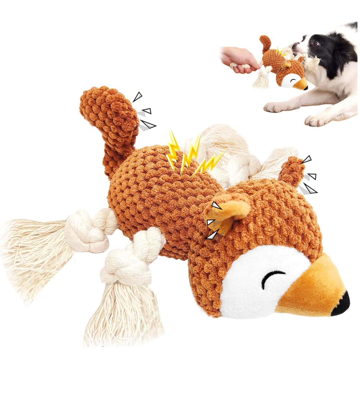 Aeitpet Dog Toys for All Breeds - Squeaky Plush Toys for Large & Small Dogs - Cuddly Dog Toys with Crinkle Paper - Buy Online on GoSupps.com