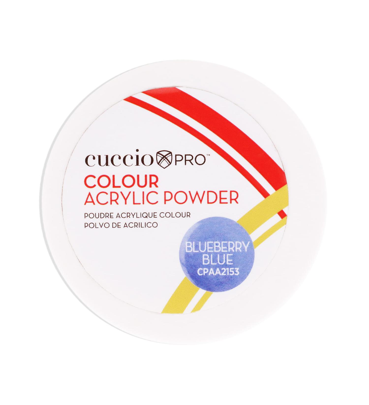 Cuccio Pro - Color Acrylic Powder - Blueberry Blue - for Women - Acrylic Powder - 1.6 oz