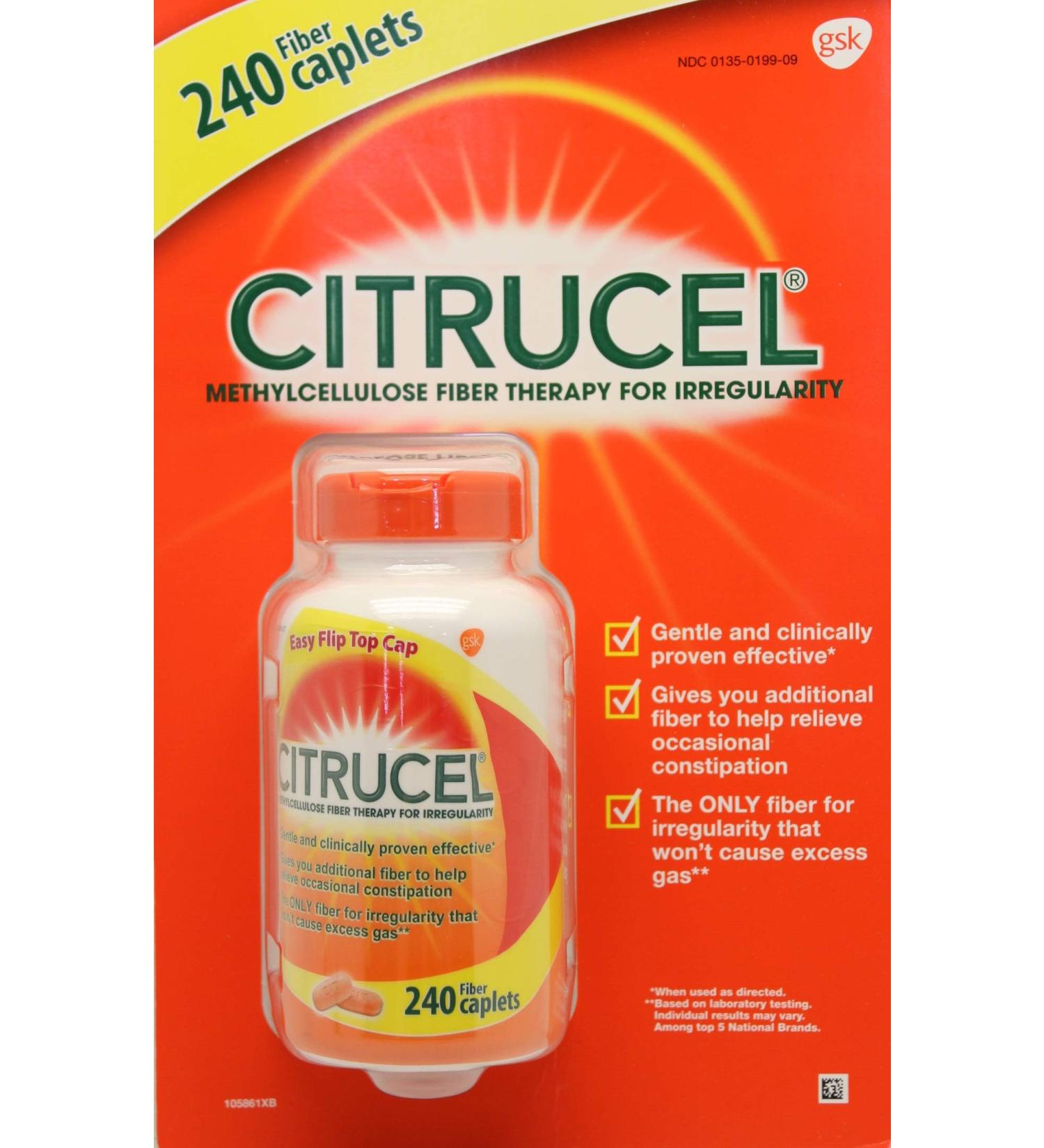 Yeegfey Citrucel Methylcellulose Fiber Therapy for Irregularity - 240 Caplets
