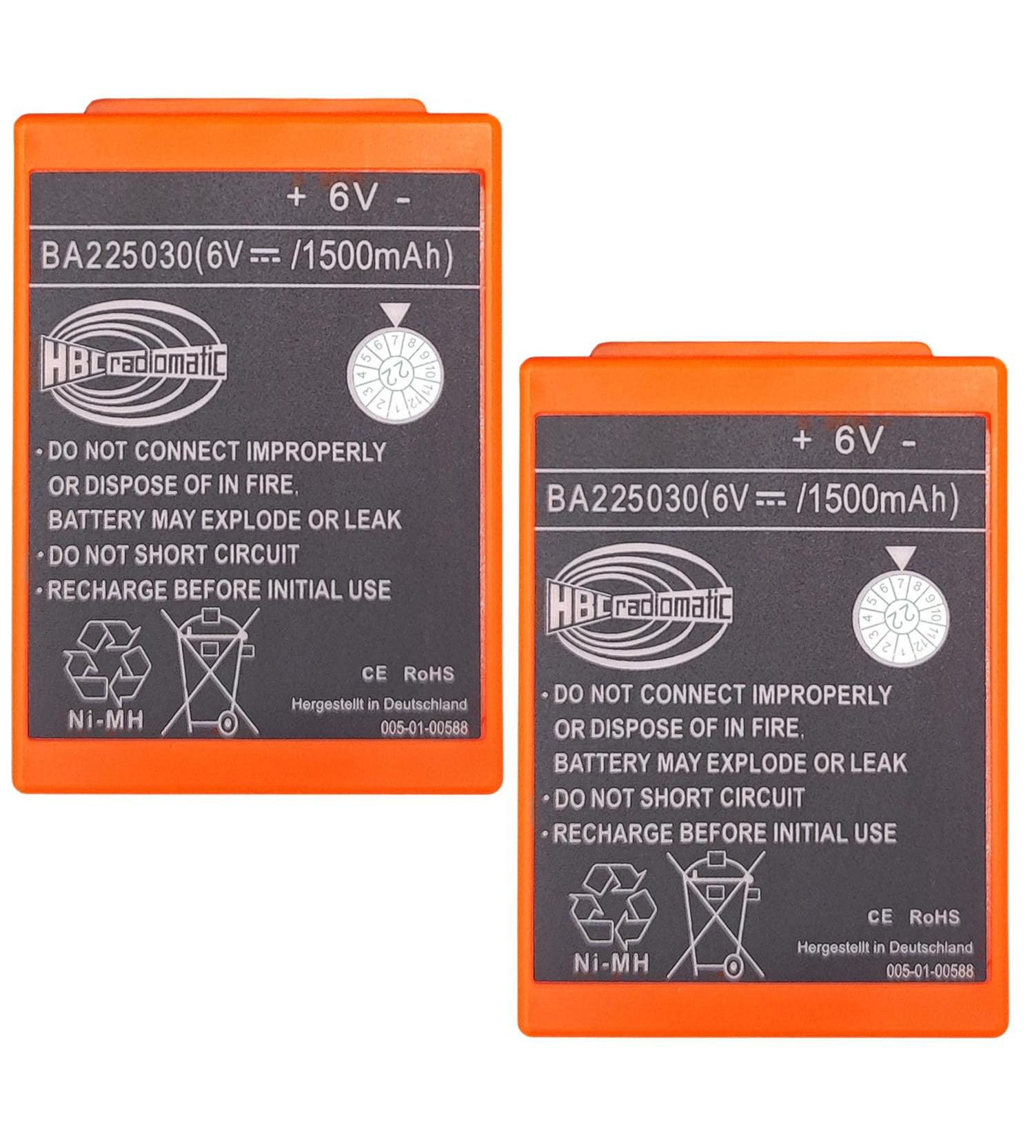 Buy (2-Pcs) 6V 1500mAh Ni-MH Rechargeable Battery for HBC Pump Truck & Remote Control Crane - FUB 05AA - International Shipping Available - Buy Online on GoSupps.com