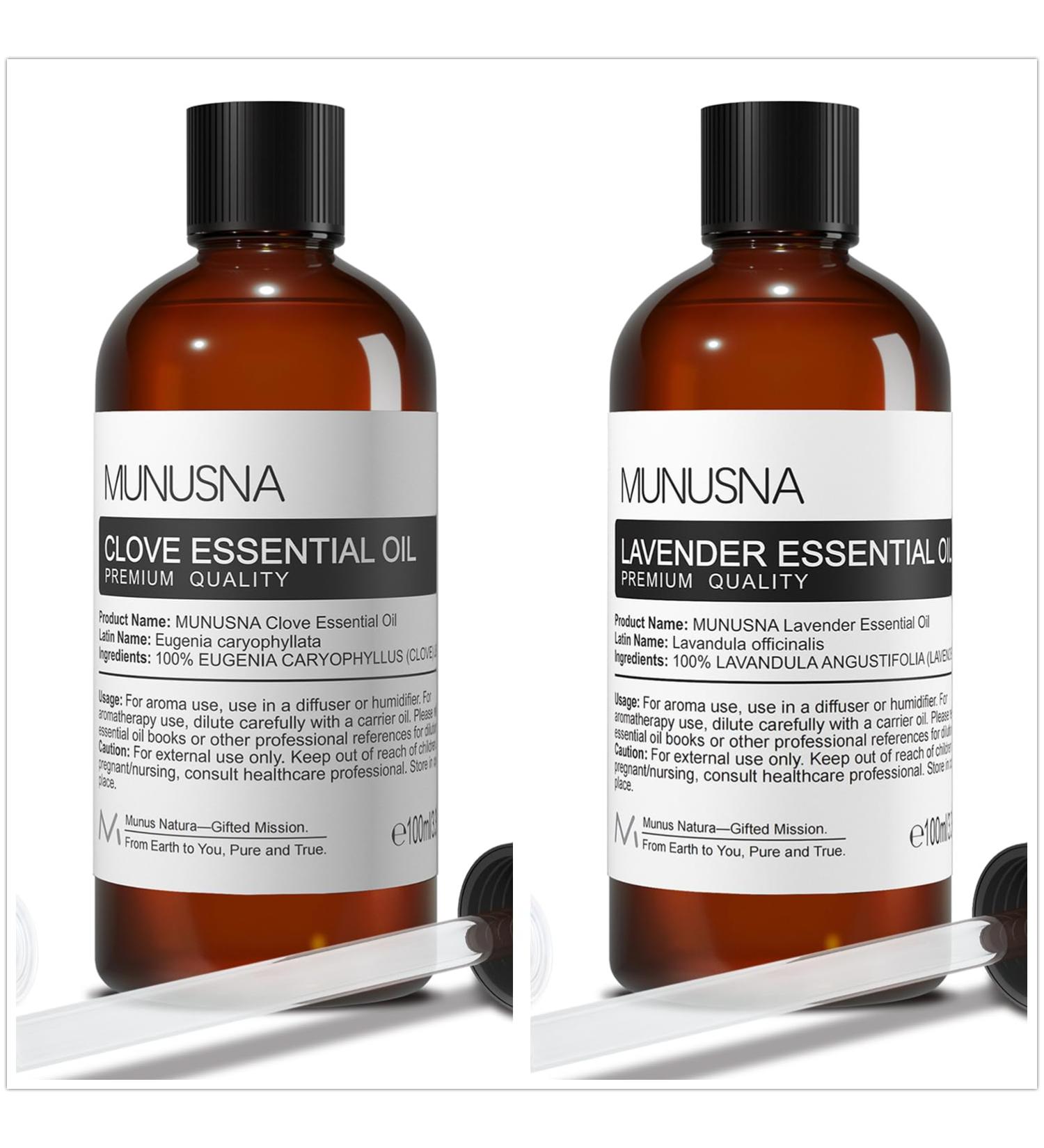 Clove Essential Oil and Lavender Essential Oil for Aromatherapy Diffusers Candle Soap Making - Buy Online on GoSupps.com