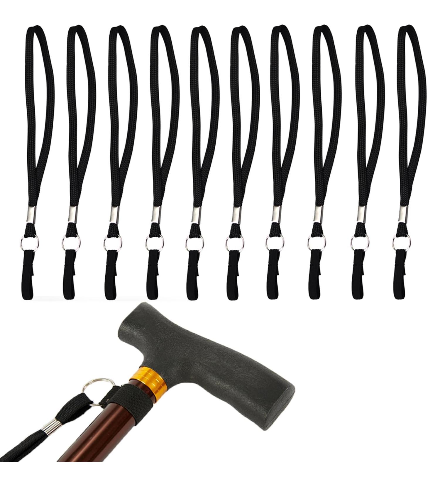 10Pcs Black Walking Stick Wrist Straps - Non-Slip Outdoor Mountaineering Accessories - Buy Online on GoSupps.com
